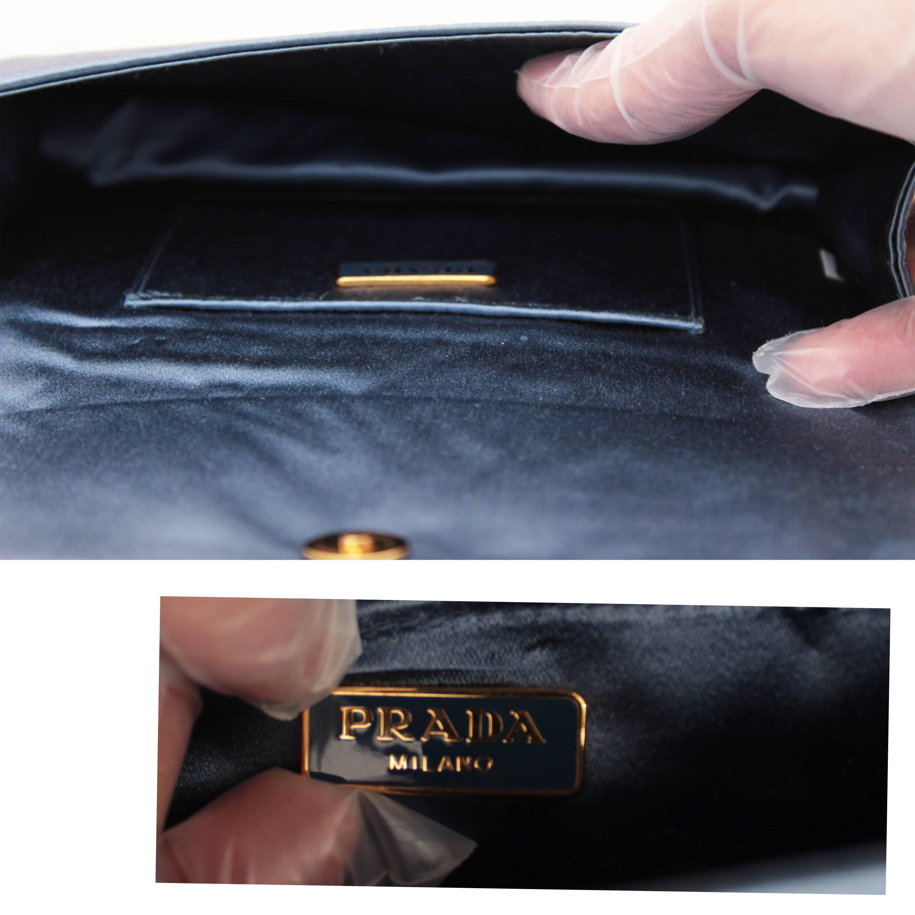 Women's Prada Jeweled Clutch Evening Bag with Box 