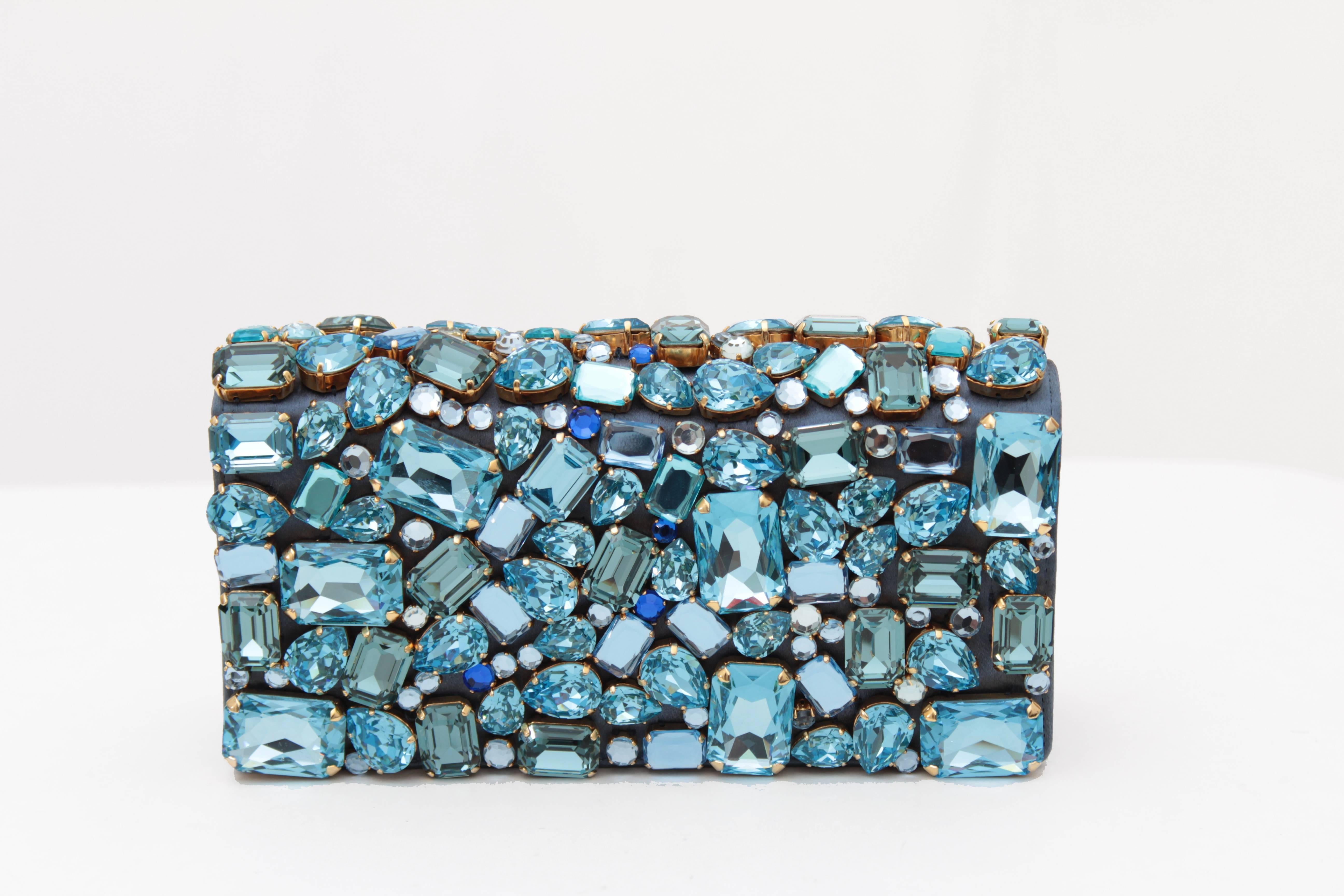aquamarine clutch bag