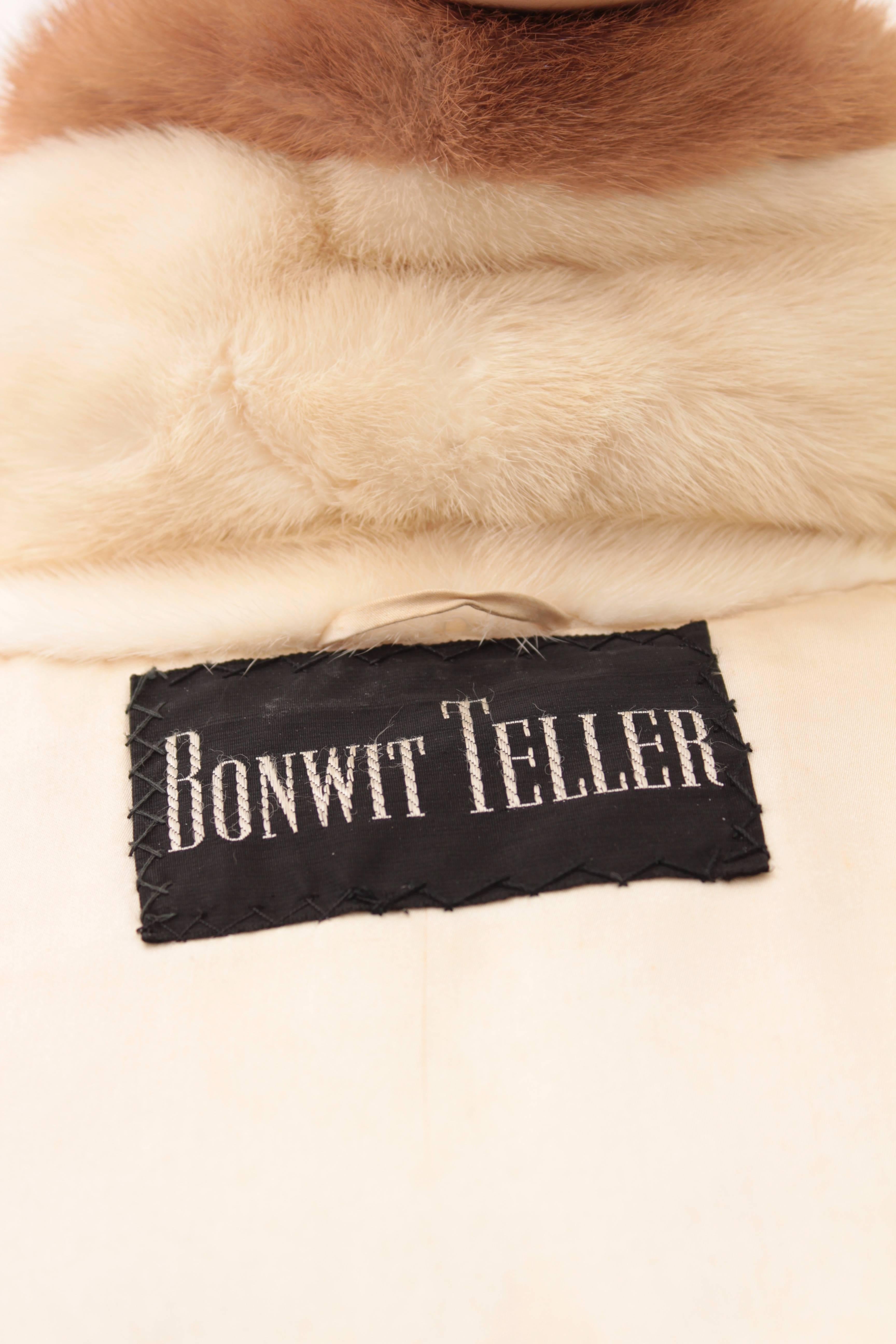 Grosvenor Bonwit Teller Mink Jacket White Pastel Dark Ranch Fur As Seen in Vogue 1