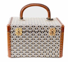 Goyard Paris Vintage Vanity Train Case Mini Trunk Beauty Bag Carry On, 1960s