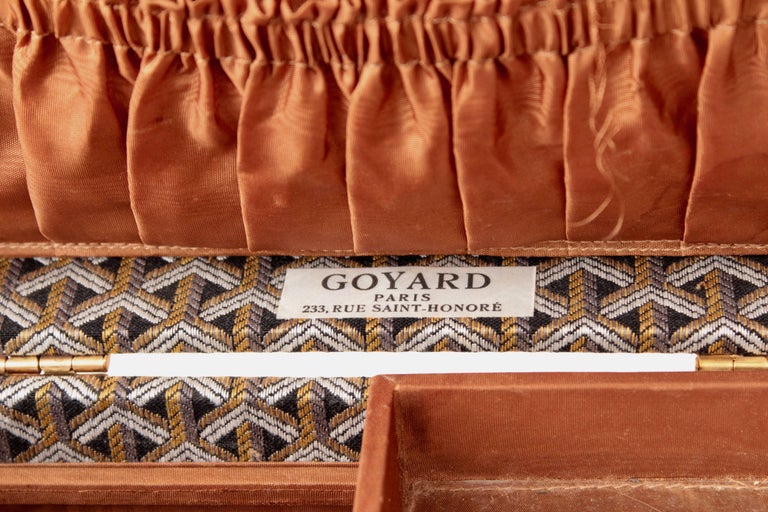 Goyard Paris Vintage Vanity Train Case Mini Trunk Beauty Bag Carry On,  1960s at 1stDibs