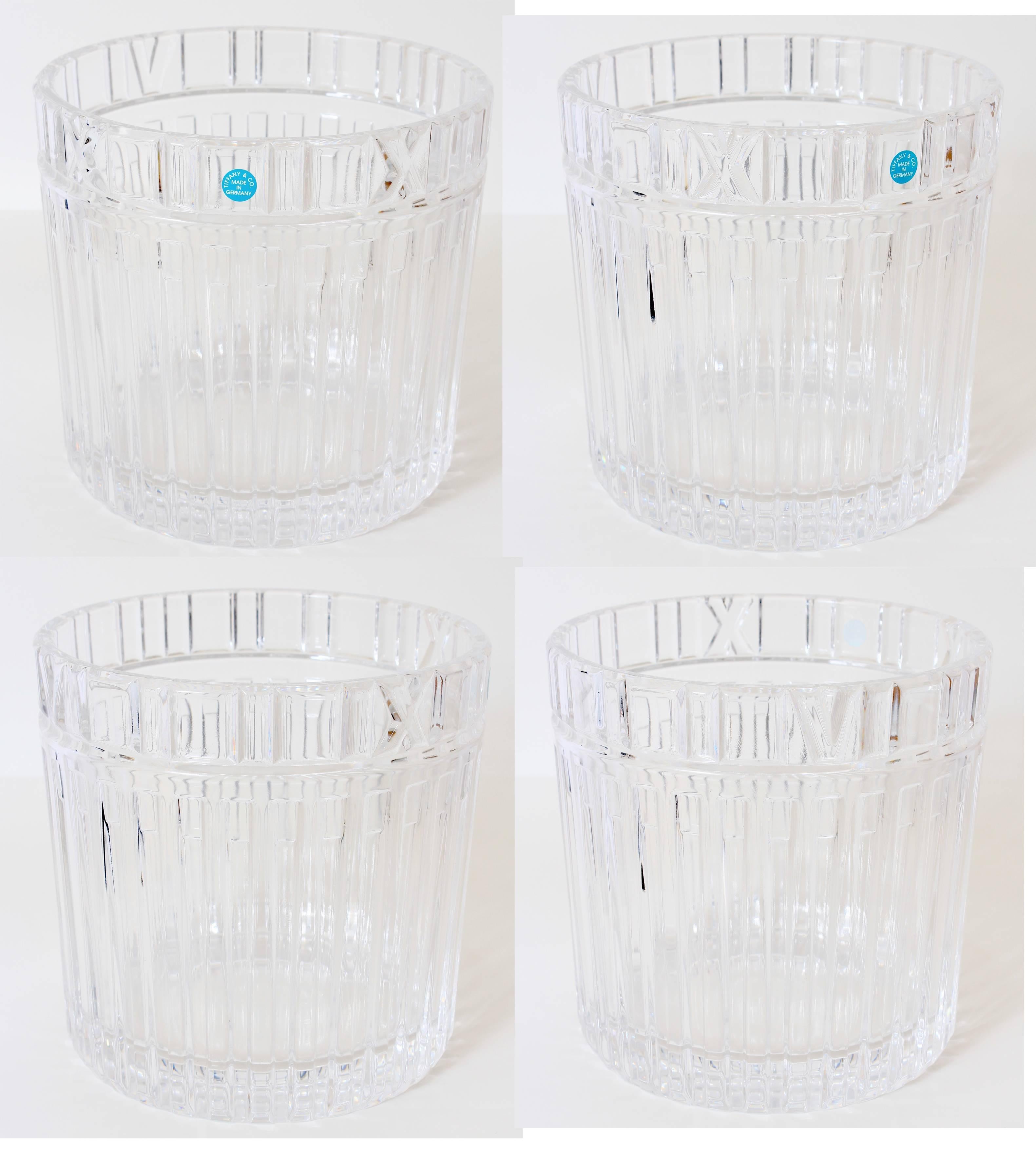 Women's or Men's Tiffany Atlas Crystal Champagne Cooler or Ice Bucket New 