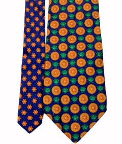 Versace Tie Silk Baroque Medusa Bold Colors Italy Rare