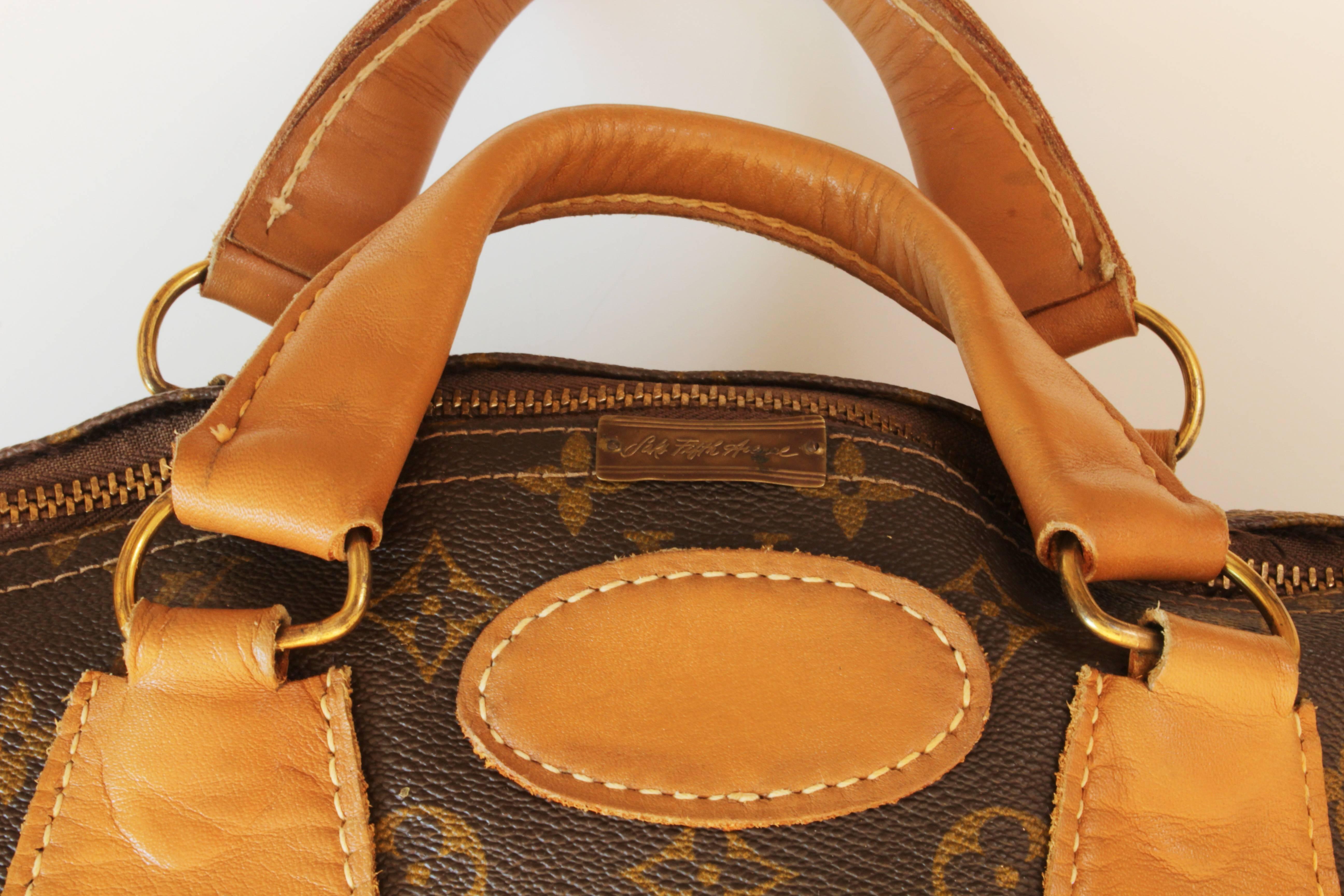 Brown Louis Vuitton Vintage Large Steamer Bag Monogram Travel Tote Saks 5th Ave