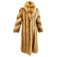 The Evans Collection at Jordan Marsh Long Fox Fur Coat, Sz M  