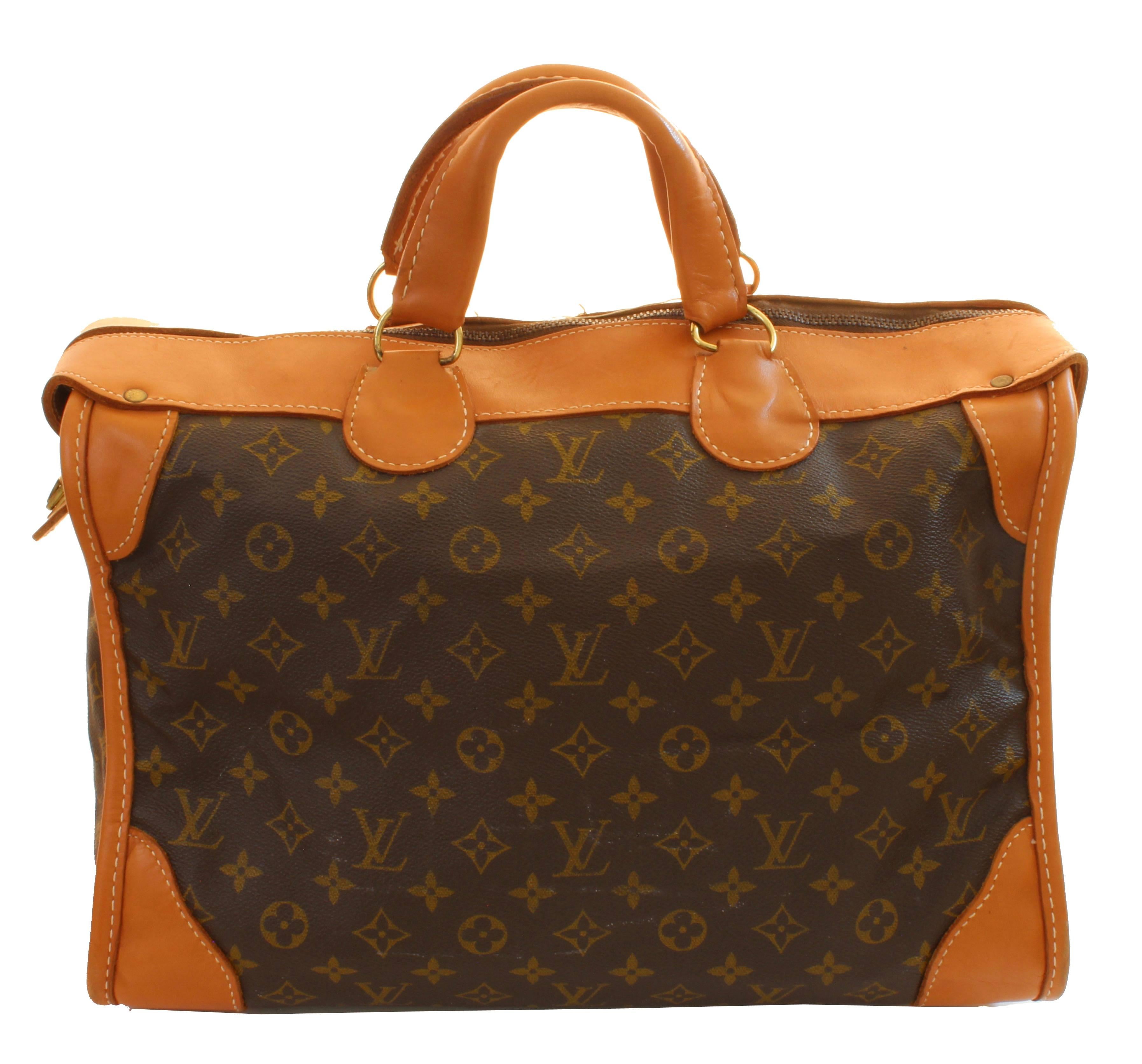 Louis Vuitton Monogram Tote Bag Carry On Keepall Luggage French Company 70s  1