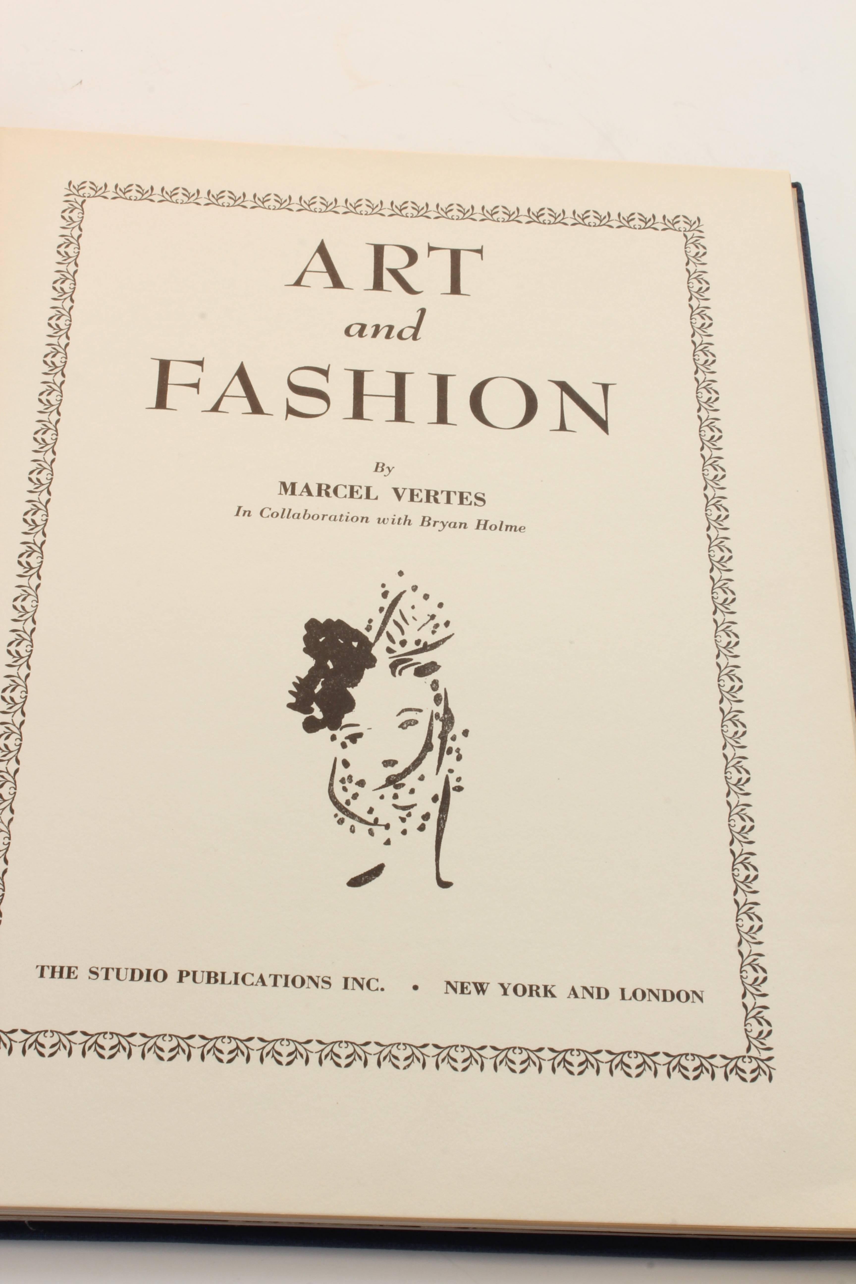 Black Art and Fashion by Marcel Vertes Fashion History Book Coffee Table Book 1944 