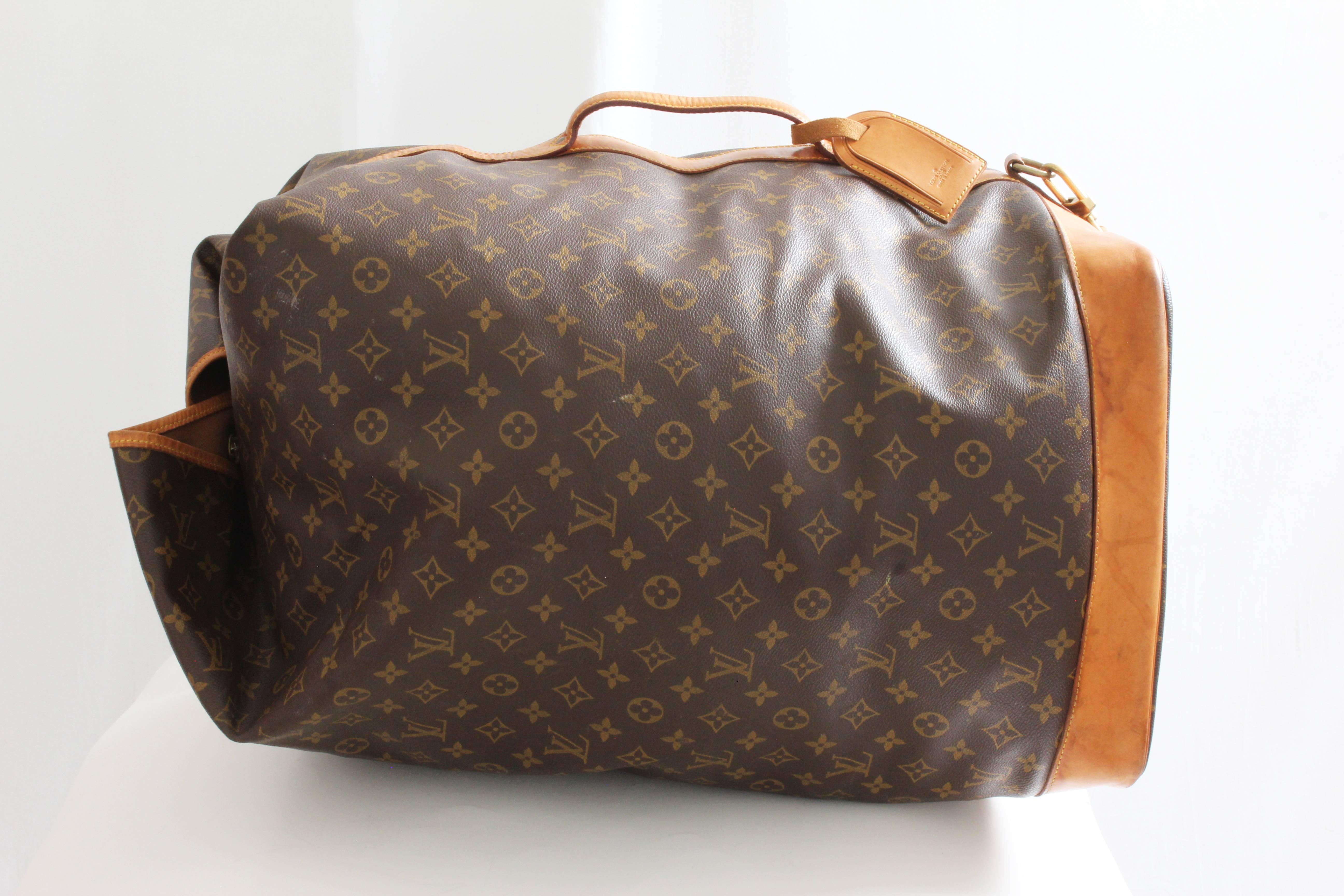 Black Louis Vuitton Monogram Sac Marin GM XL Duffel Bag Travel Tote + Shoulder Strap 