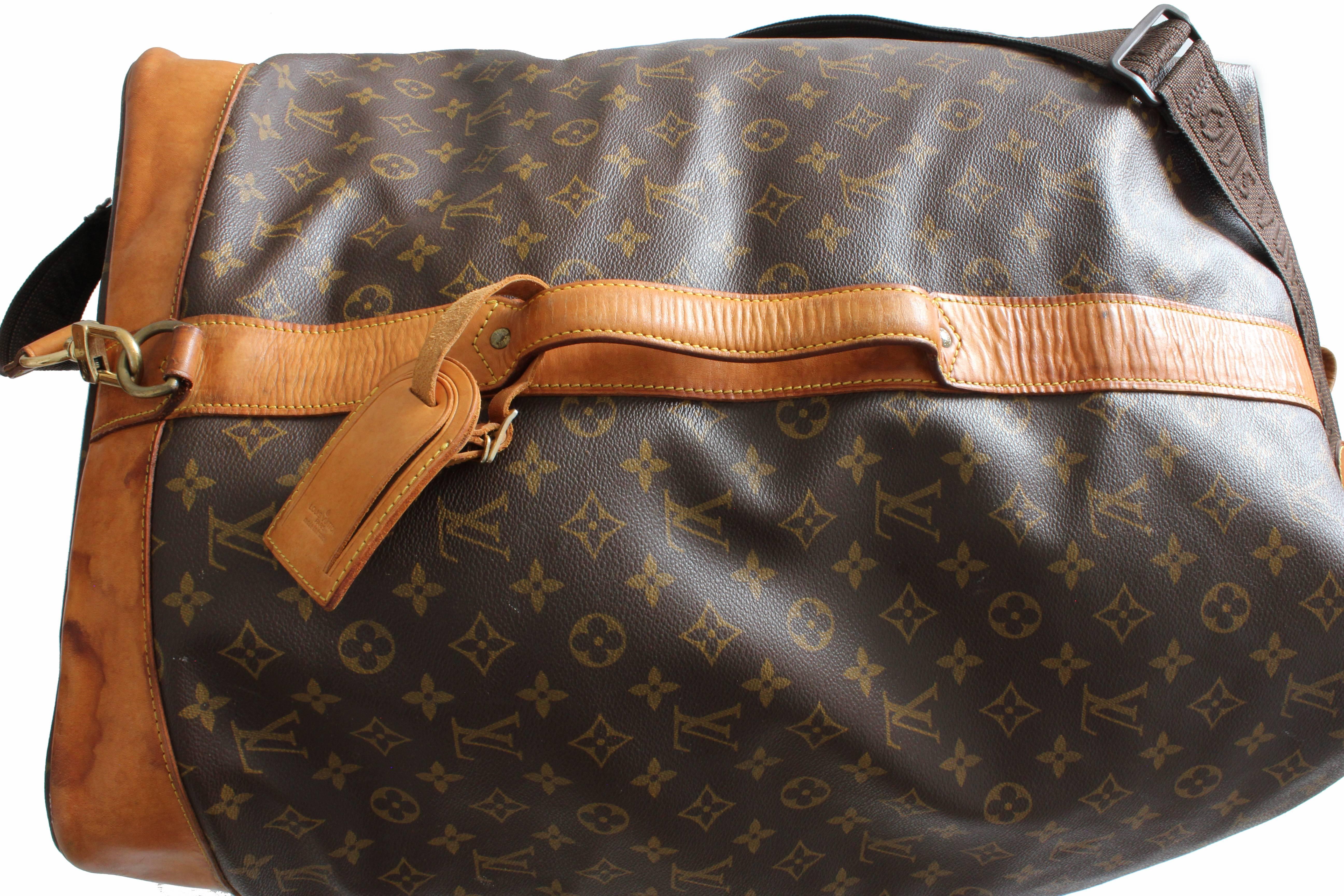 Louis Vuitton Monogram Sac Marin GM XL Duffel Bag Travel Tote + Shoulder Strap  2