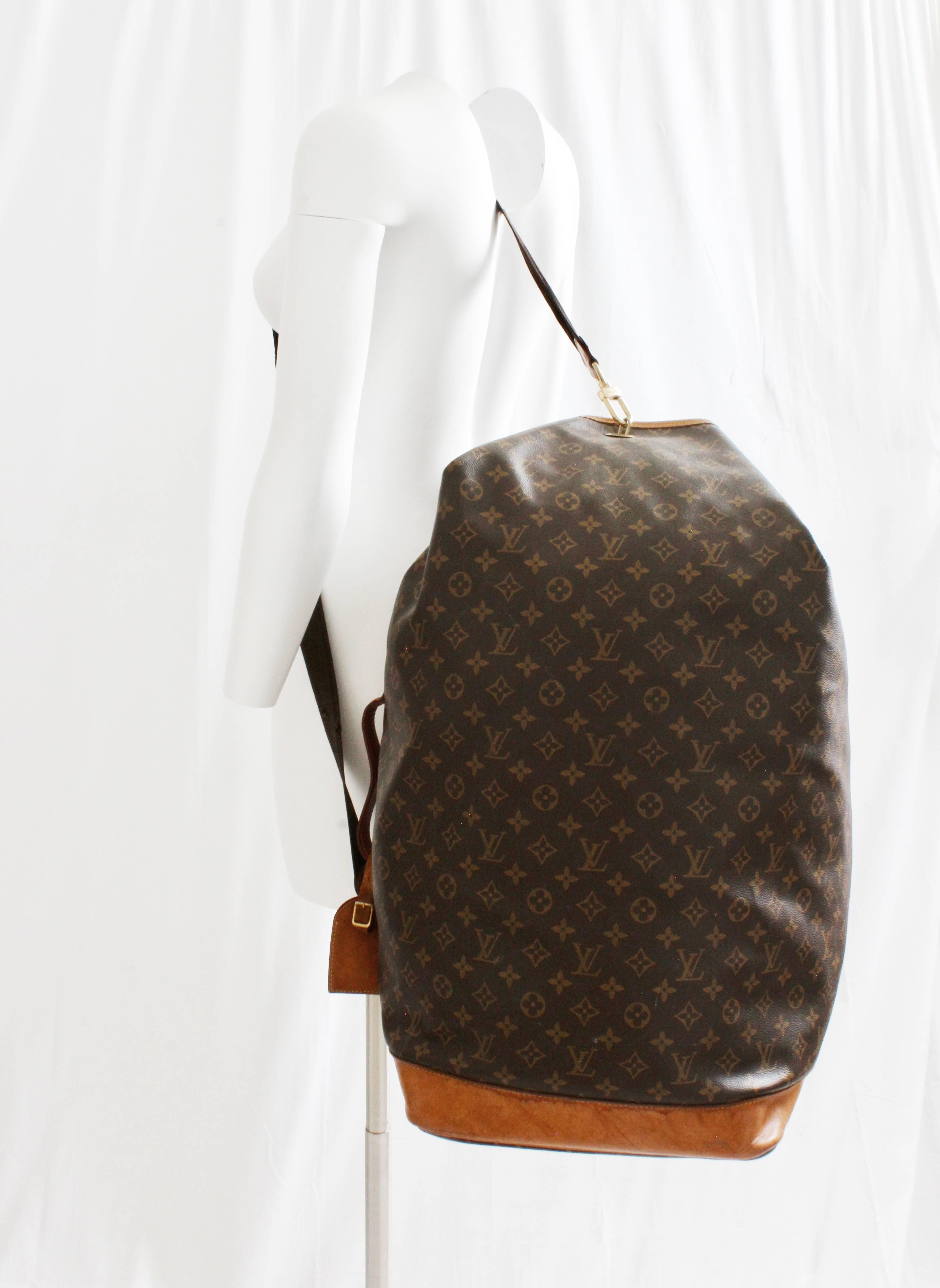 Women's or Men's Louis Vuitton Monogram Sac Marin GM XL Duffel Bag Travel Tote + Shoulder Strap 