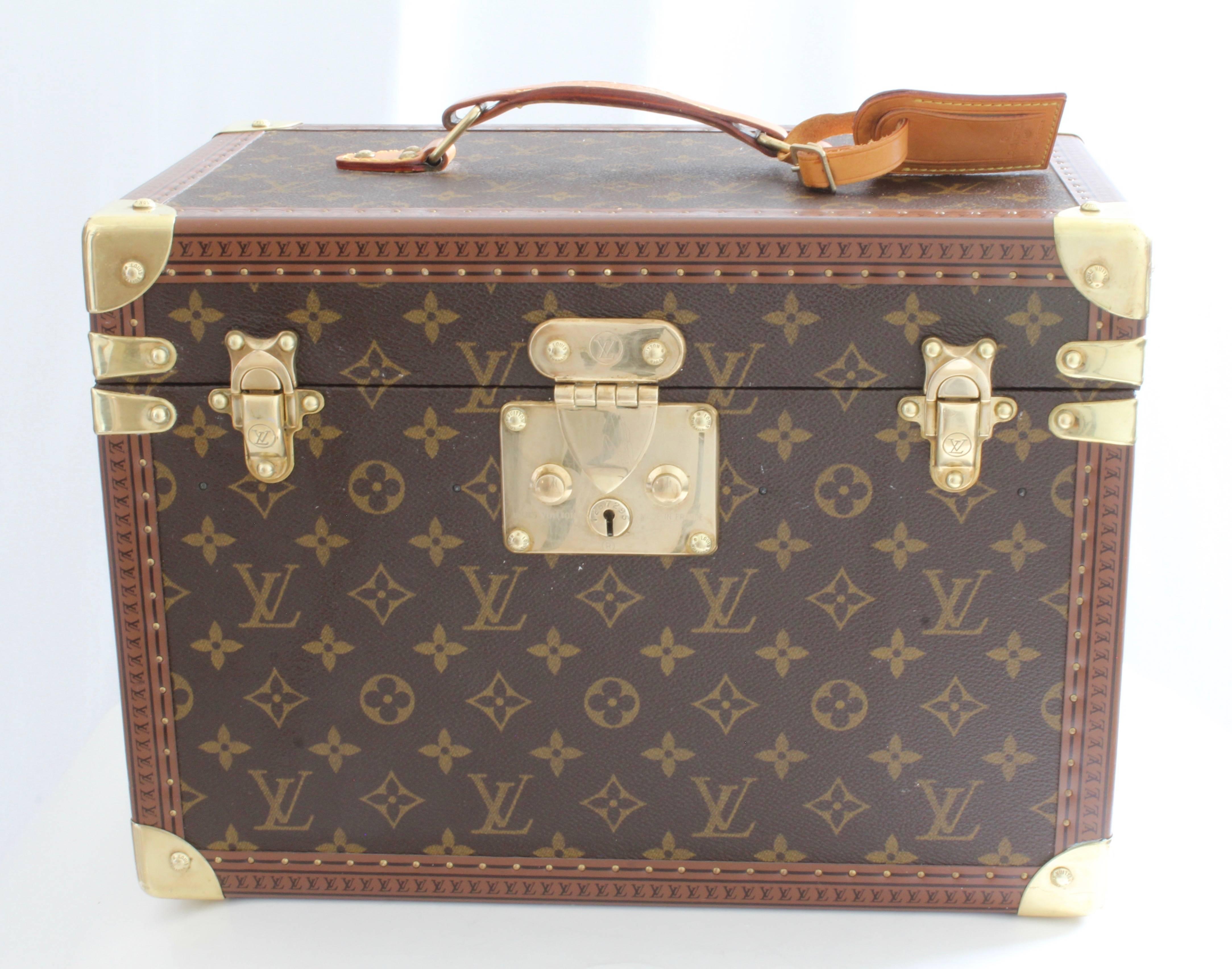Gray Louis Vuitton Boite Pharmacie Monogram Train Case Vanity Travel Cosmetics Box 
