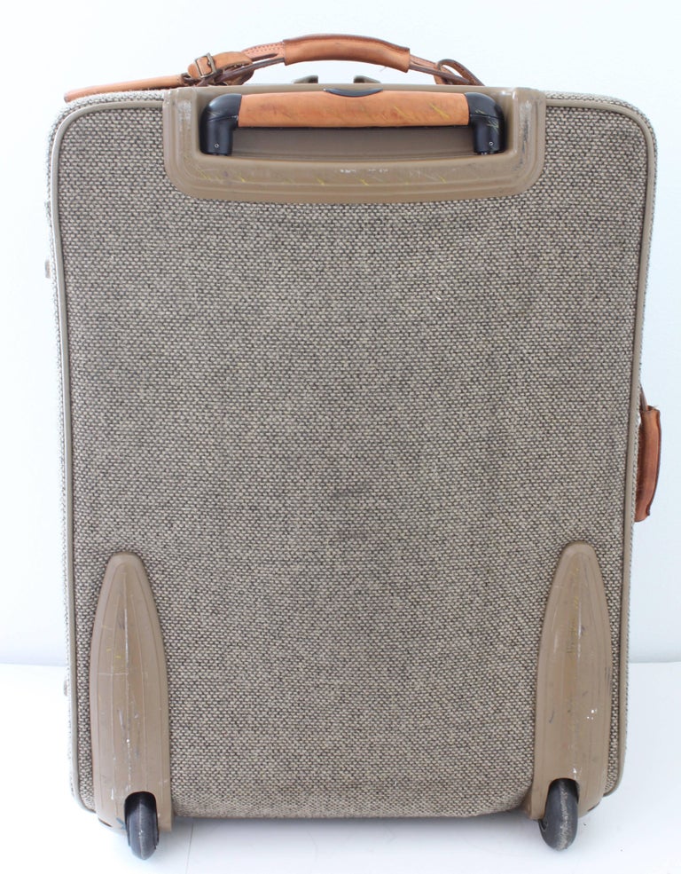 Hartmann Luggage 25in H Expandable Roller Suitcase Tweed and Leather ...