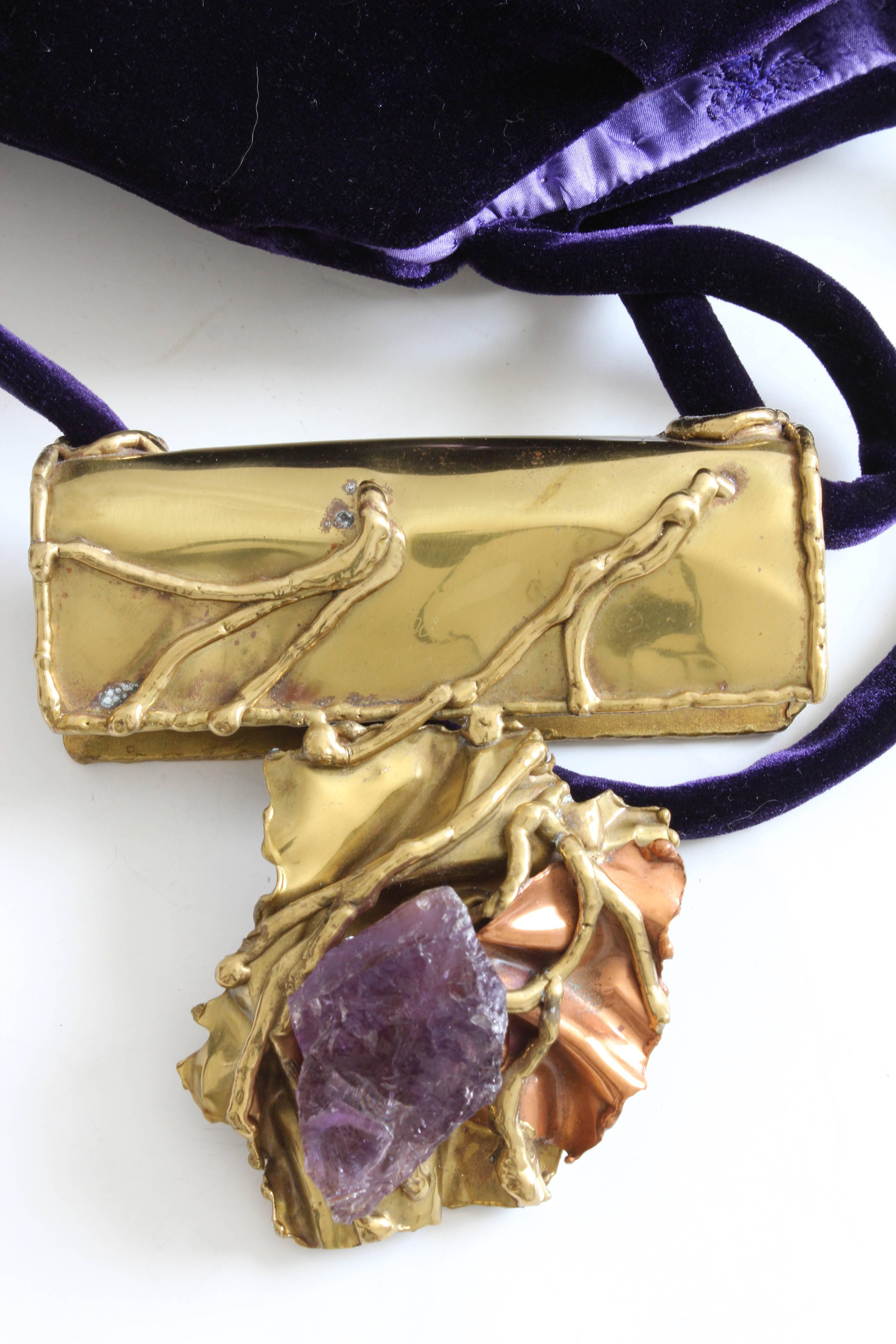 Rare Copa Collection Evening Bag with Amethyst by Carvalhu Rio Ernandes 1