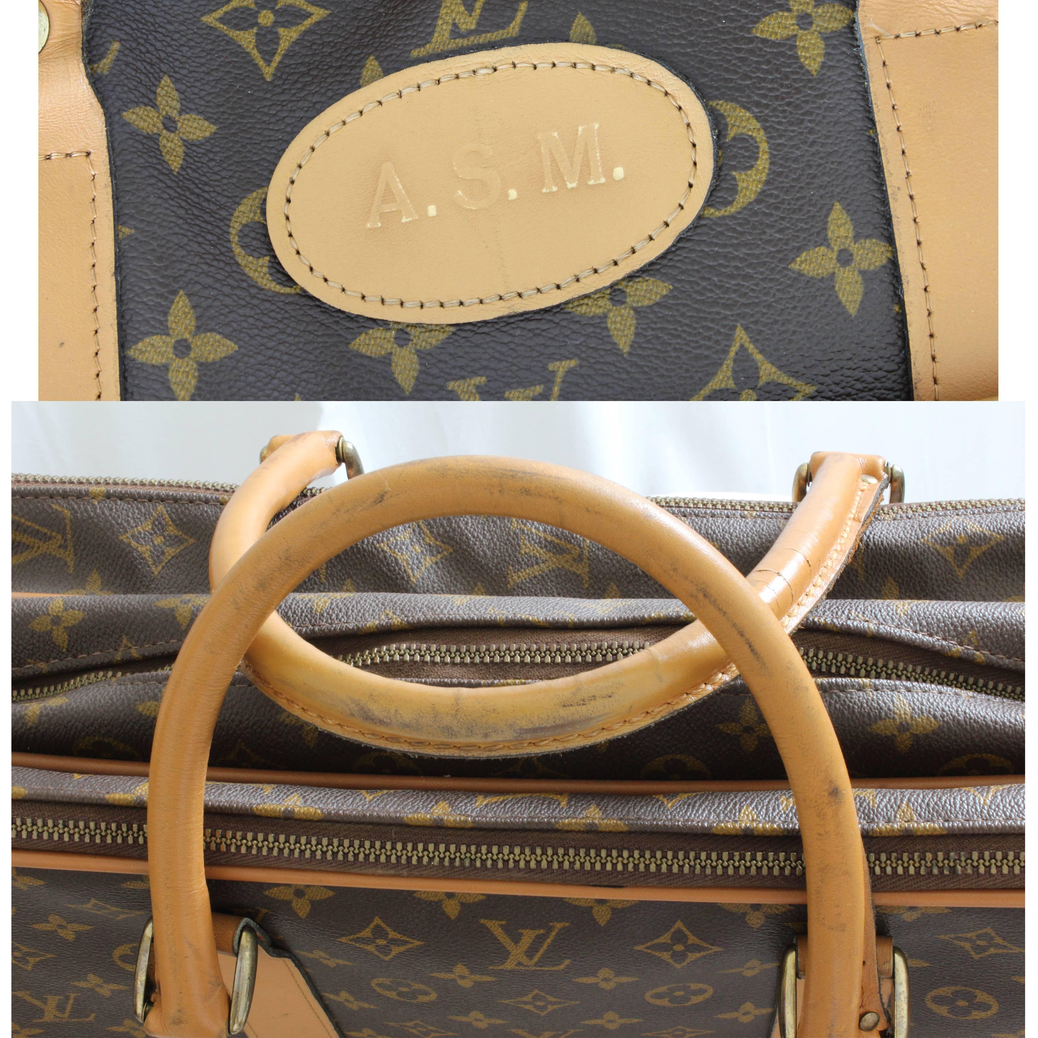 Louis Vuitton Carry All Soft Side Suitcase Weekender Luggage French Company 70s  3