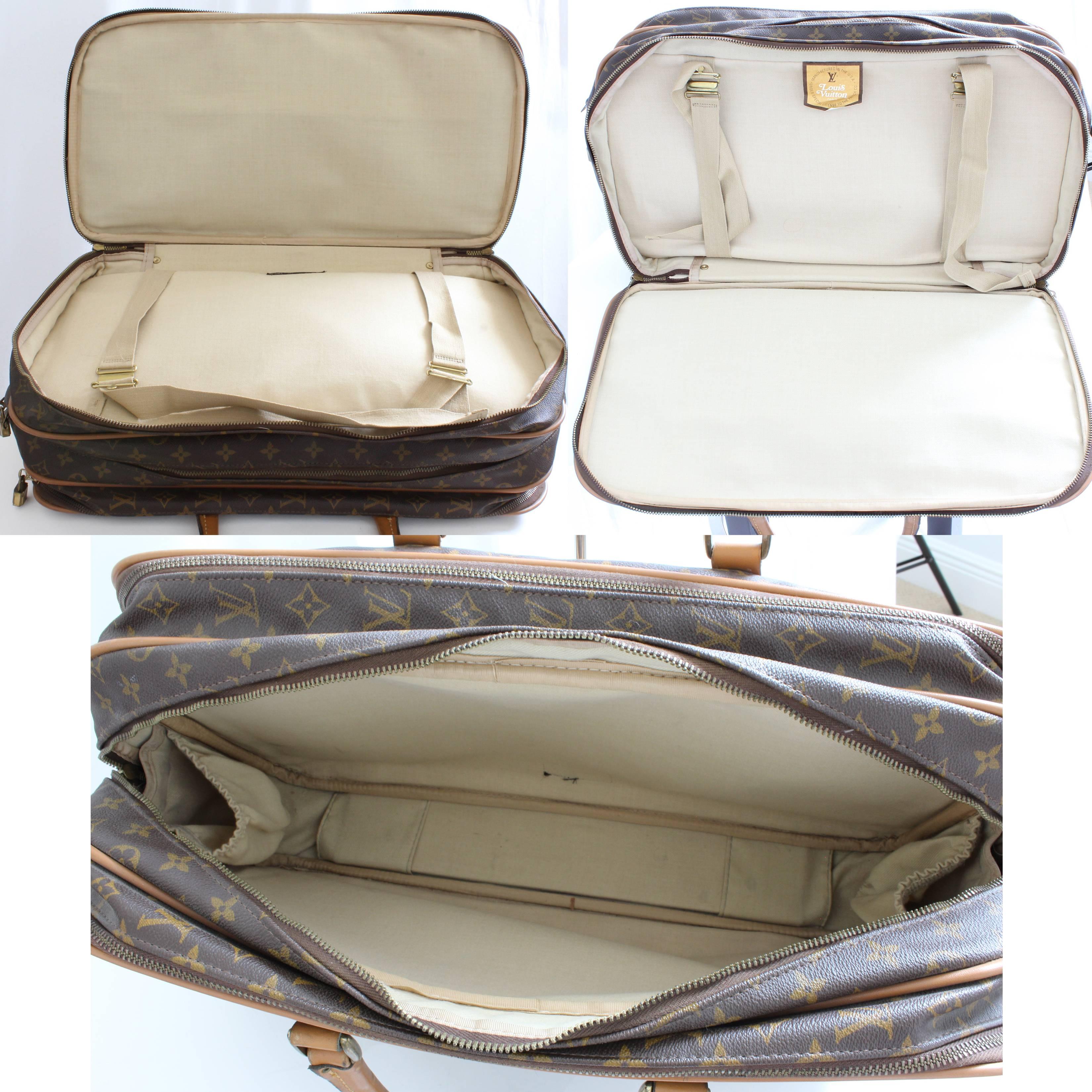 Women's or Men's Louis Vuitton Carry All Soft Side Suitcase Weekender Luggage French Company 70s 