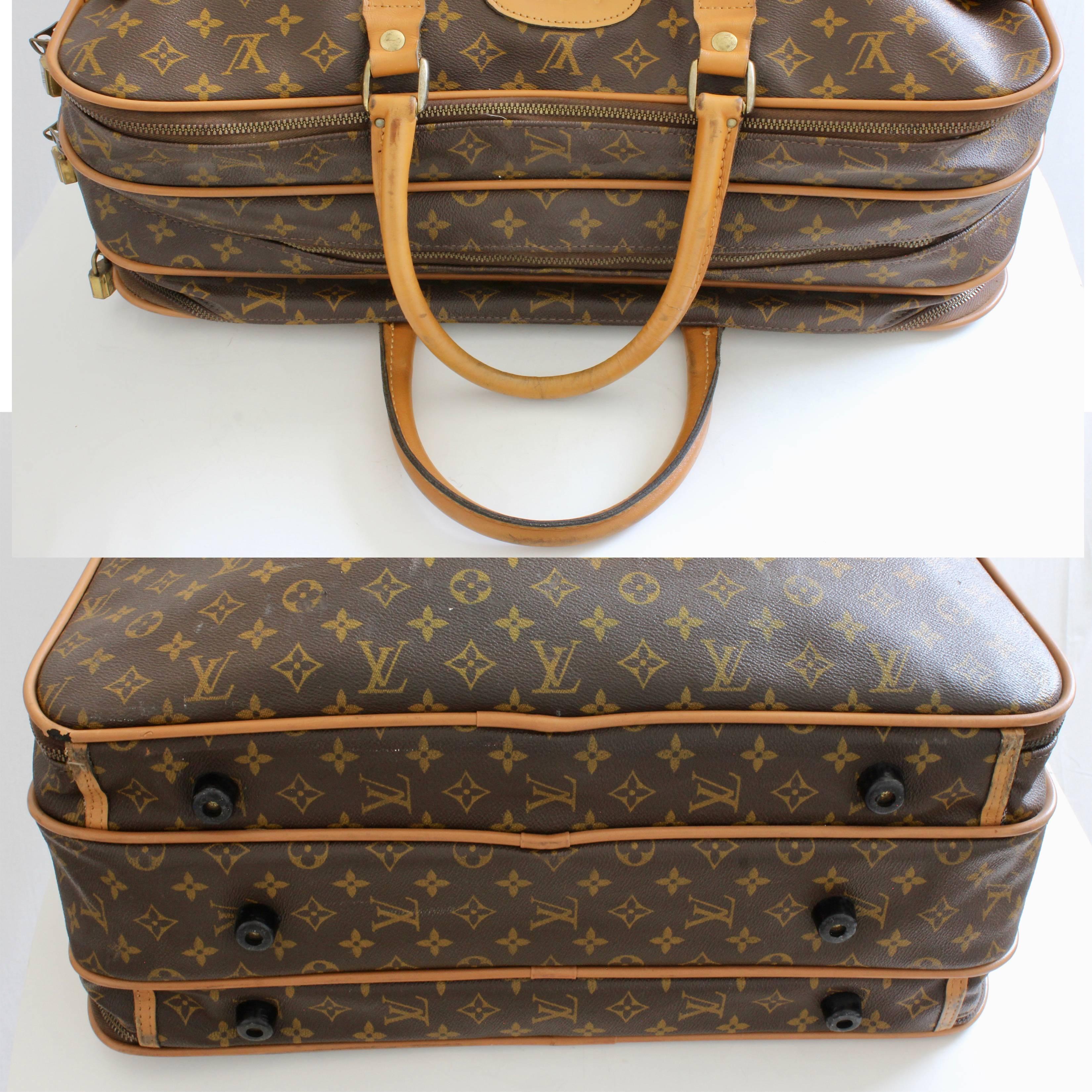 Louis Vuitton Carry All Soft Side Suitcase Weekender Luggage French Company 70s  In Good Condition In Port Saint Lucie, FL