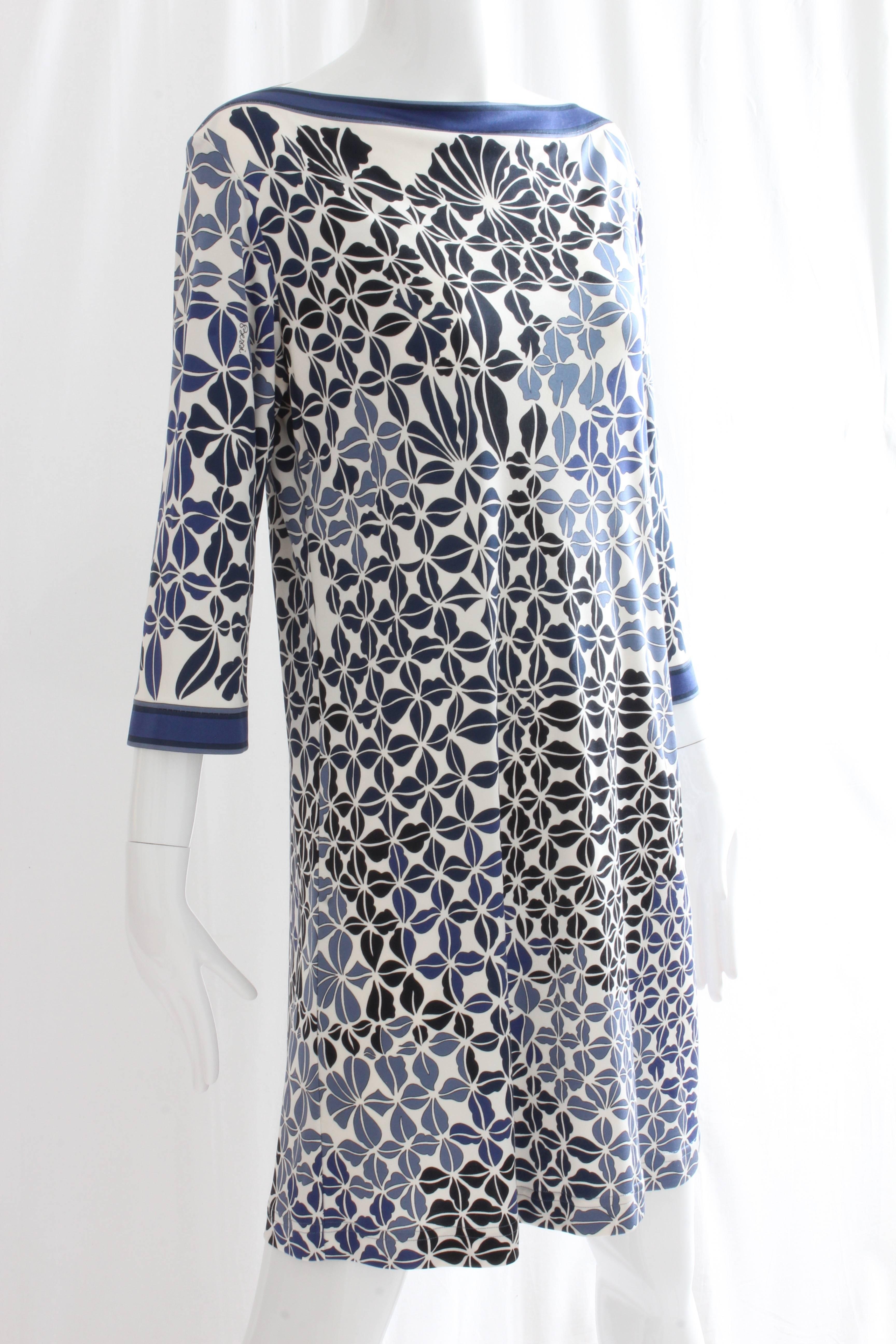 Here's a pretty little dress from Averardo Bessi, likely made in the late 1990s.  Made from silk jersey, it's unlined and so easy to wear.  Perfect for summer parties and travel.  No designer label, but the print is signed BESSI, typical of the