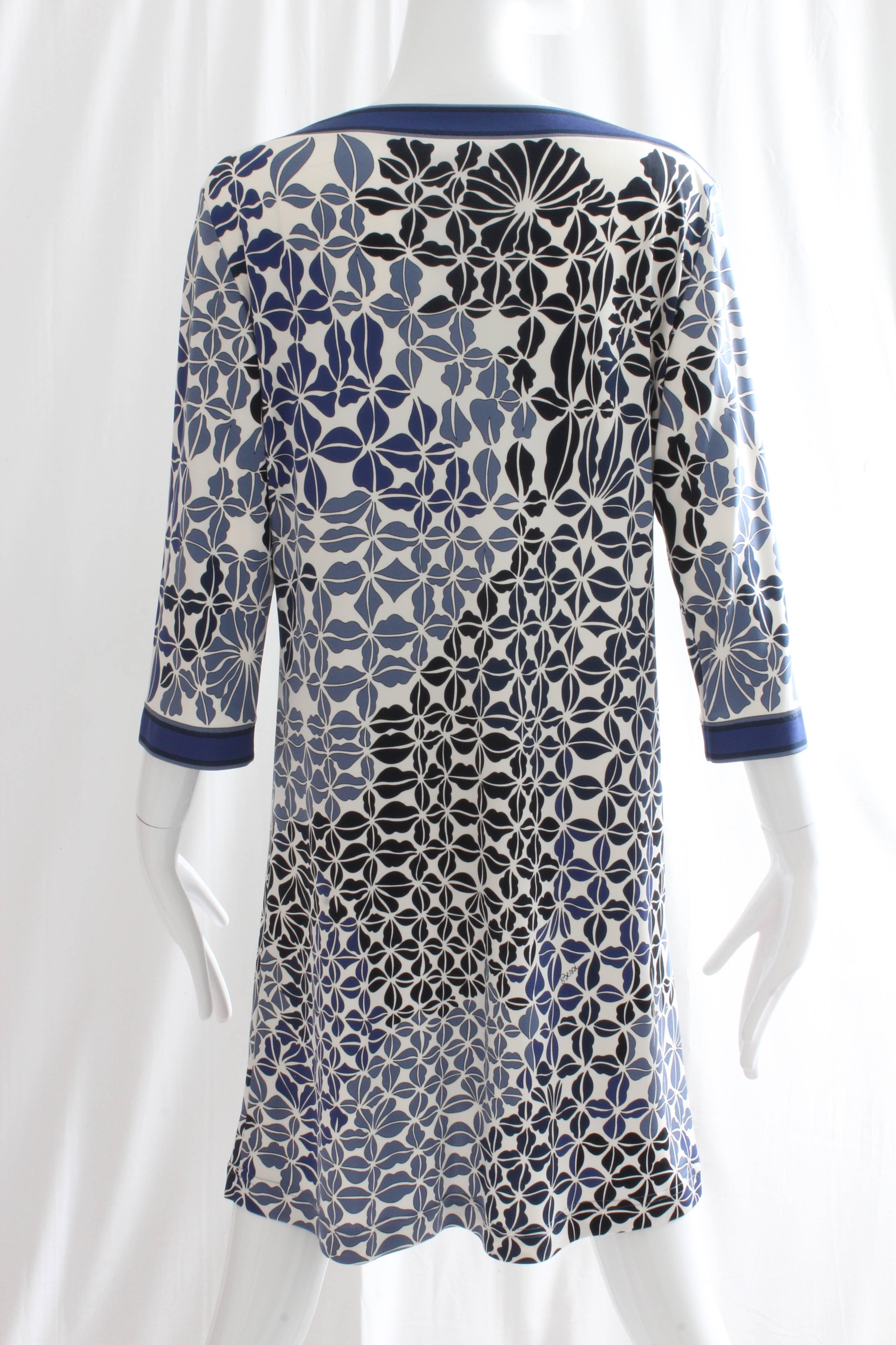 Gray Averardo Bessi Silk Jersey Graphic Floral Print Boatneck Dress  