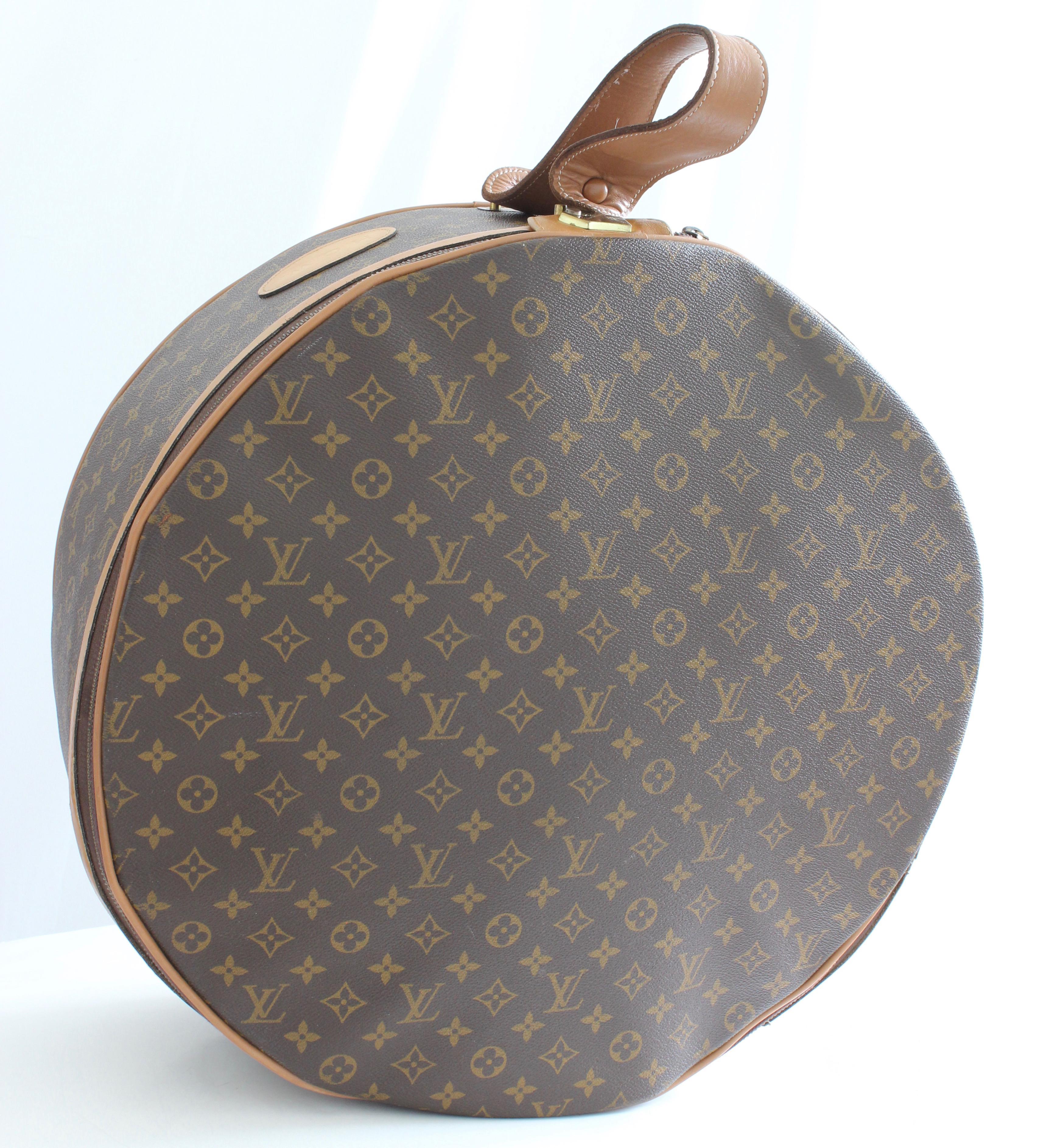 Gray Louis Vuitton The French Company Boite Chapeaux Round Hat Box 50cm Travel Bag 