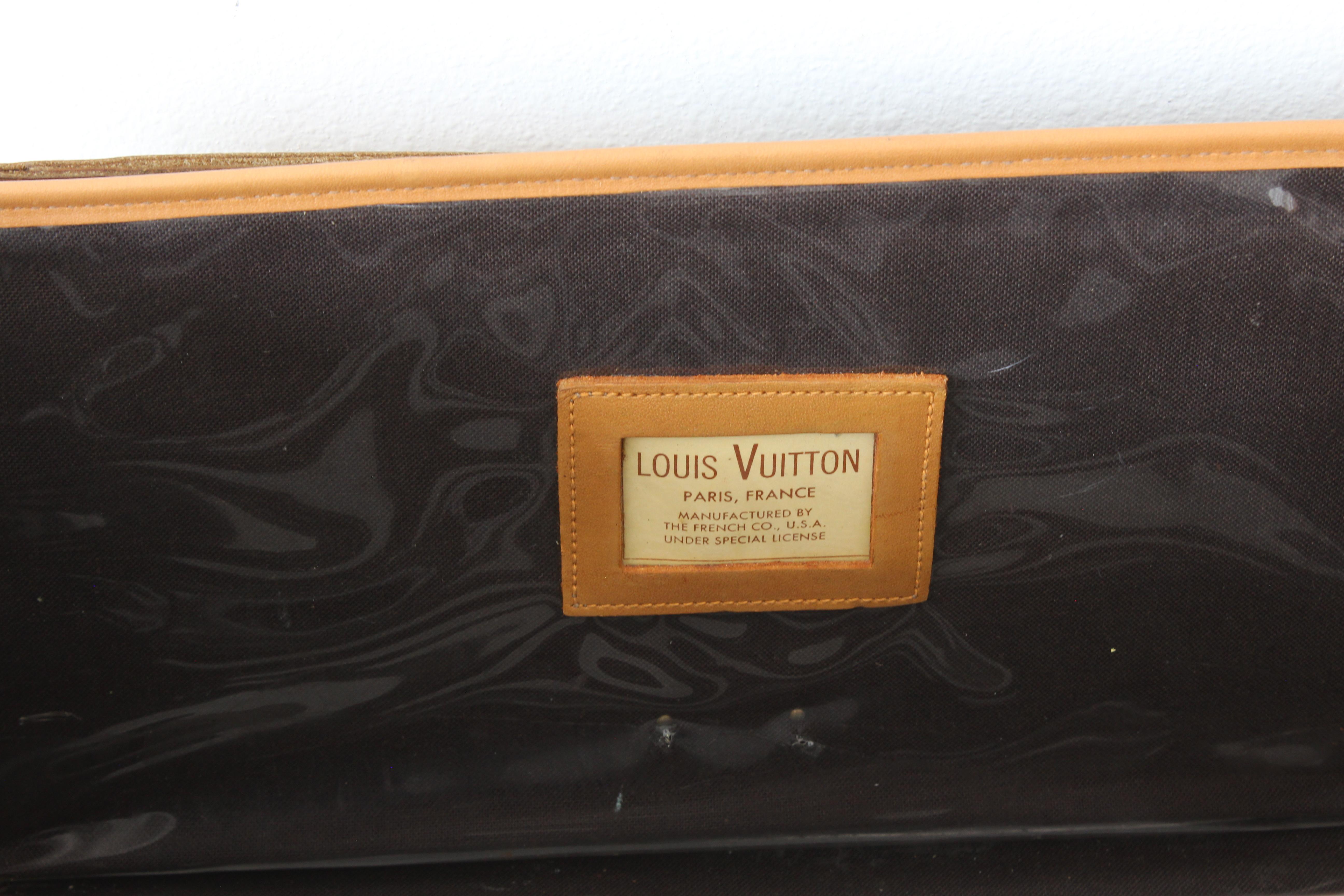 Louis Vuitton Monogram Train Case Vanity Travel Bag Saks French Co Carry On 70s  9