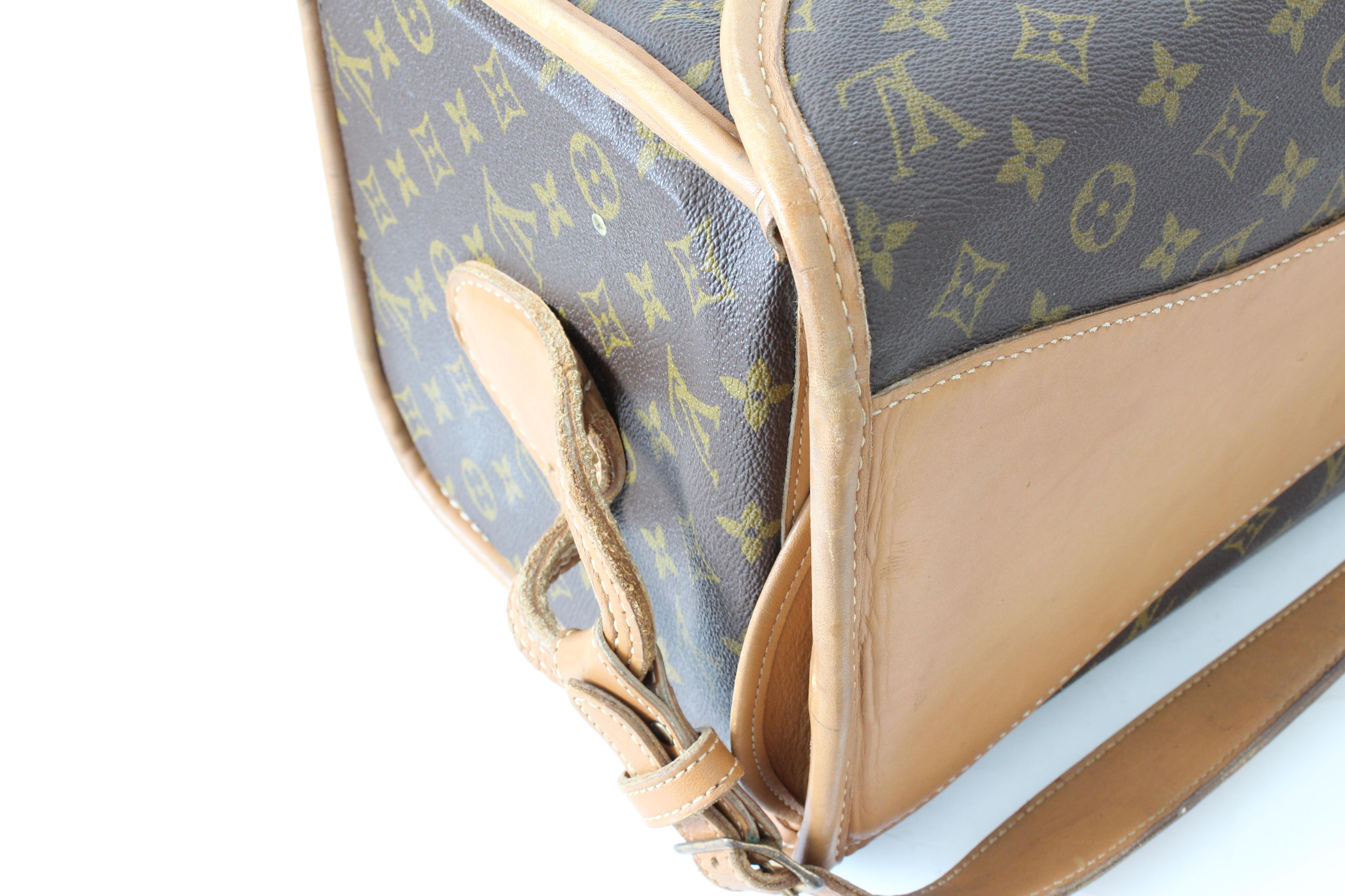 Louis Vuitton Monogram Train Case Vanity Travel Bag Saks French Co Carry On 70s  7