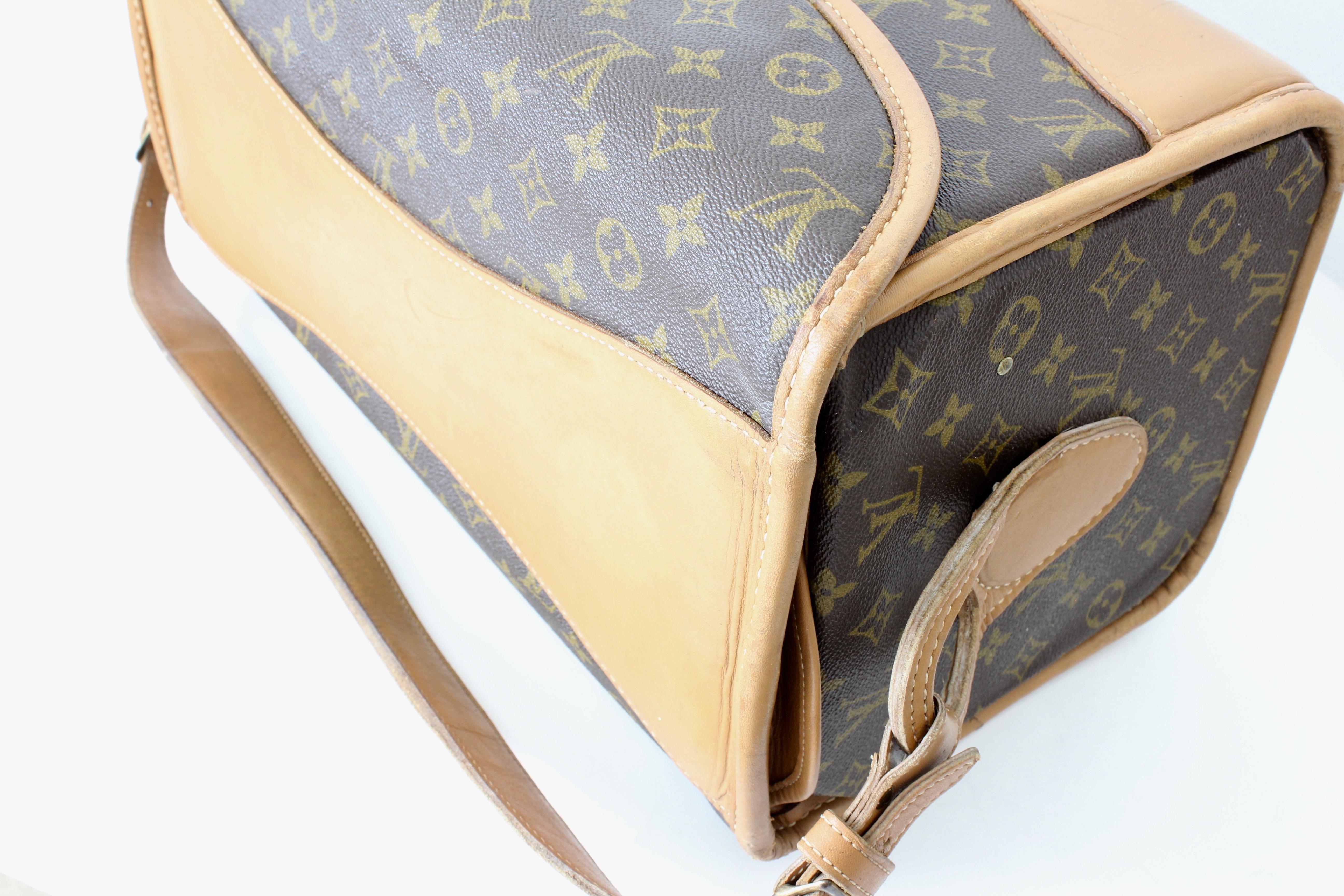 Louis Vuitton Monogram Train Case Vanity Travel Bag Saks French Co Carry On 70s  8