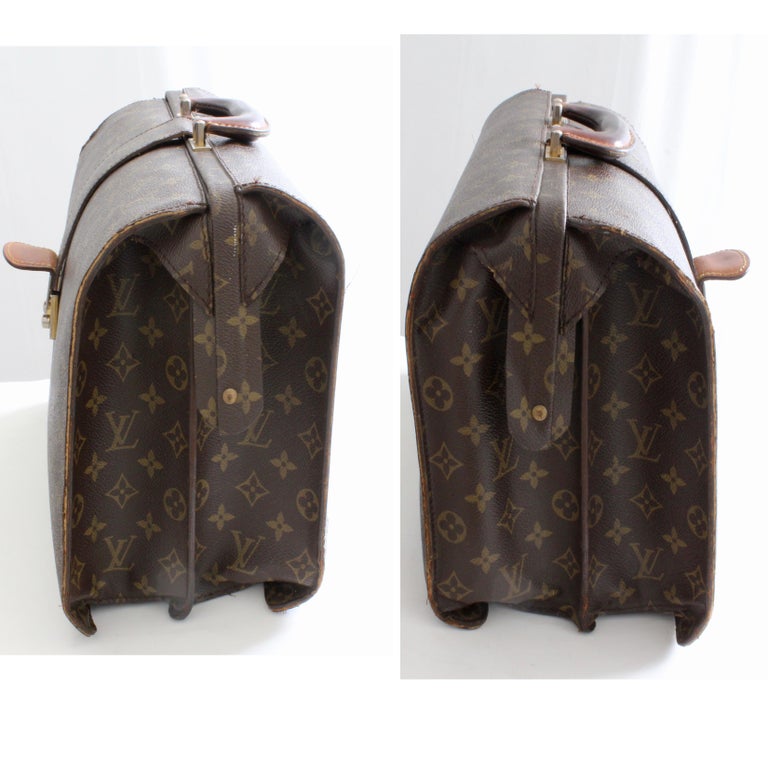 Vintage Louis Vuitton Monogram Serviette Fermoir Briefcase 16in Travel Bag  Saks at 1stDibs