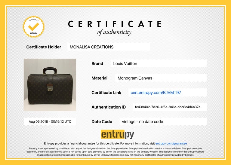 Louis Vuitton Monogram SERVIETTE FERMOIR BUSINESS Briefcase / Doctors Bag  M53305