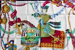 Hermes Silk Twill Scarf 90cm Le Timbalier by Francoise Heron New in Box 2001