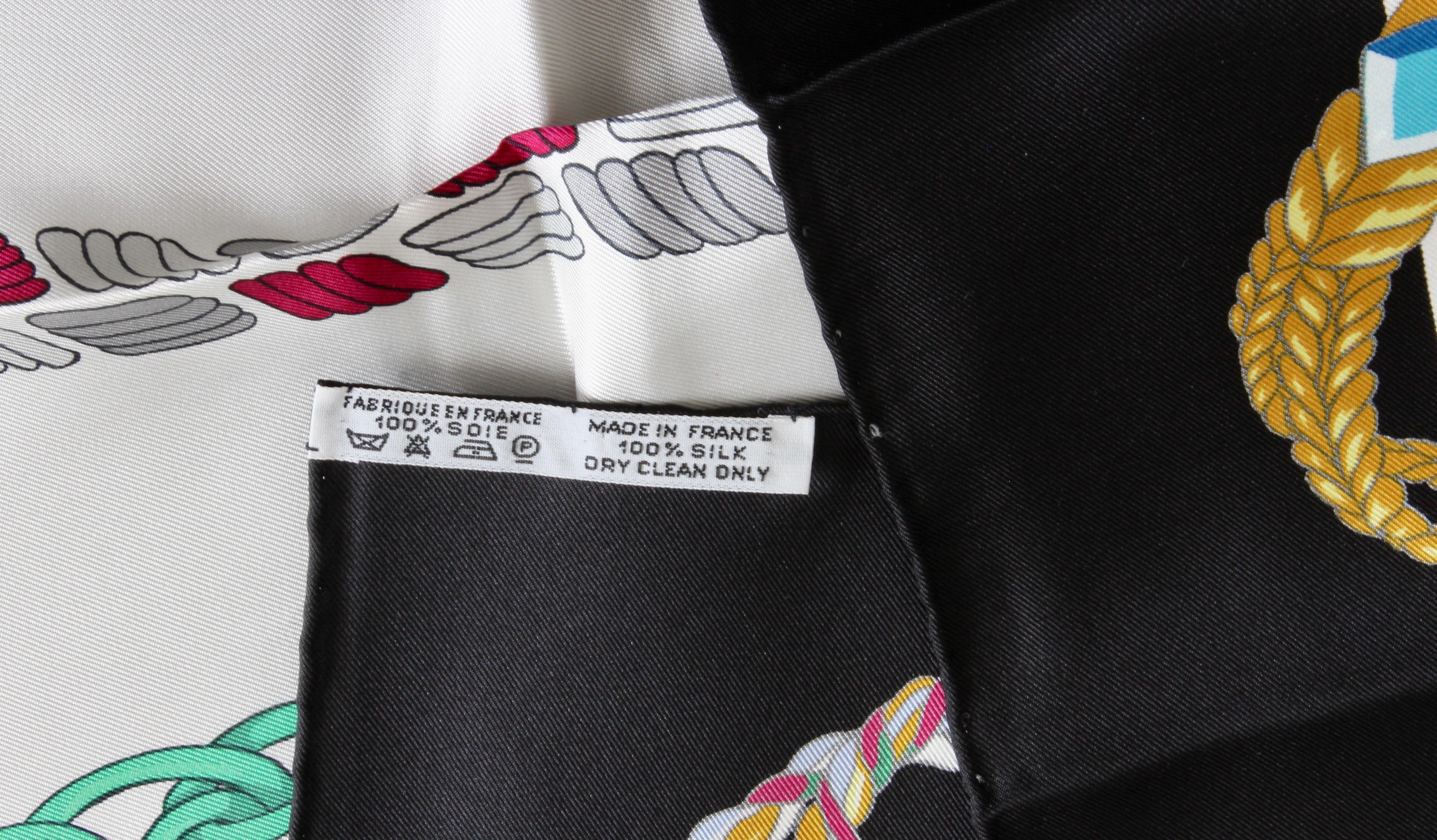 Hermes Silk Twill Scarf 90cm Le Timbalier by Francoise Heron New in Box 2001 6