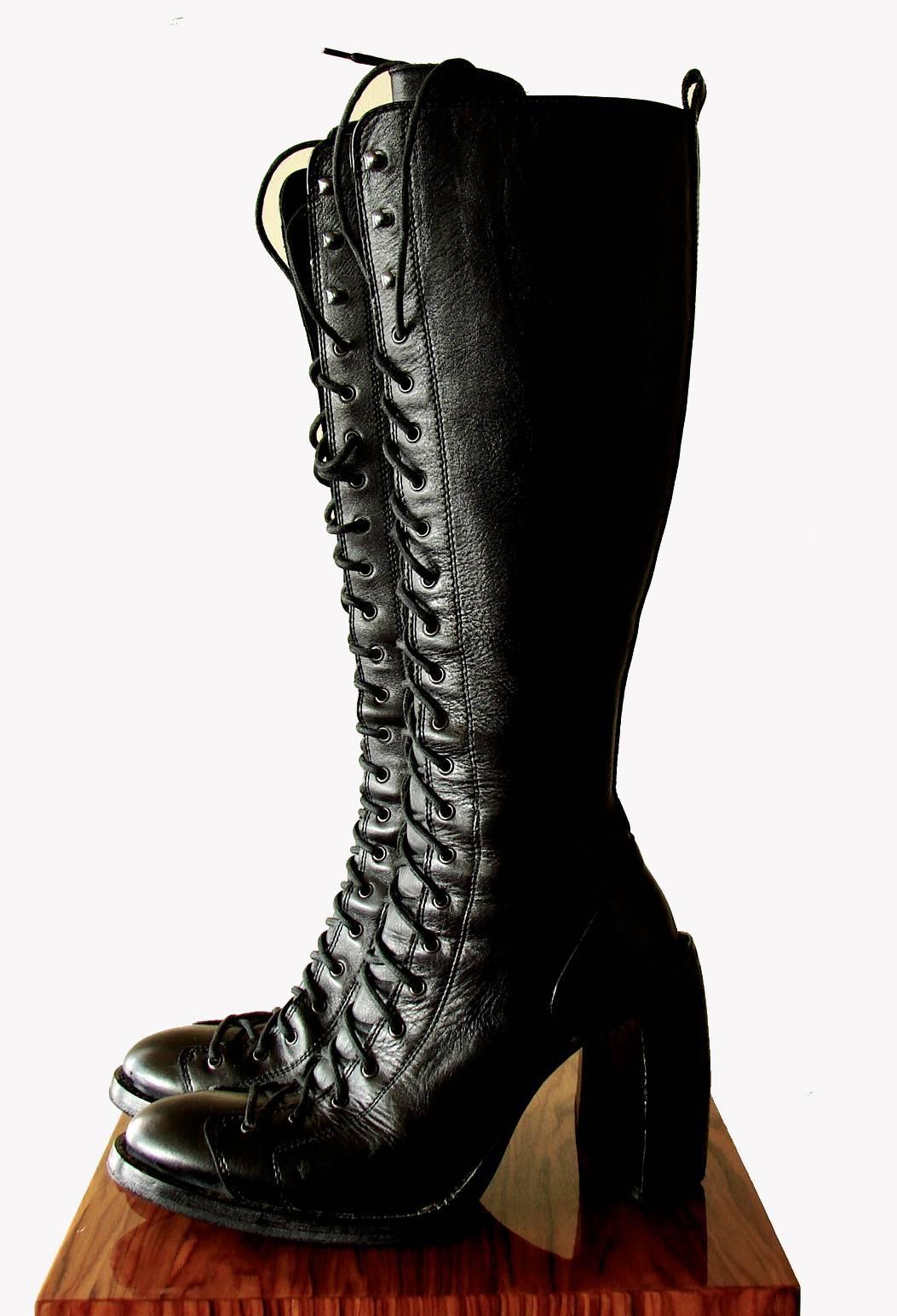 ann demeulemeester lace boots