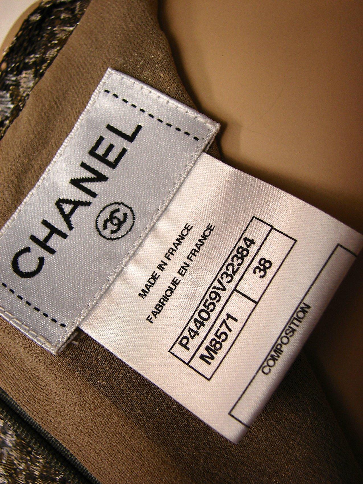 Chanel Silk Blouse Sleeveless Metallic Paisley Scalloped Lace Shell Top Sz 38 1