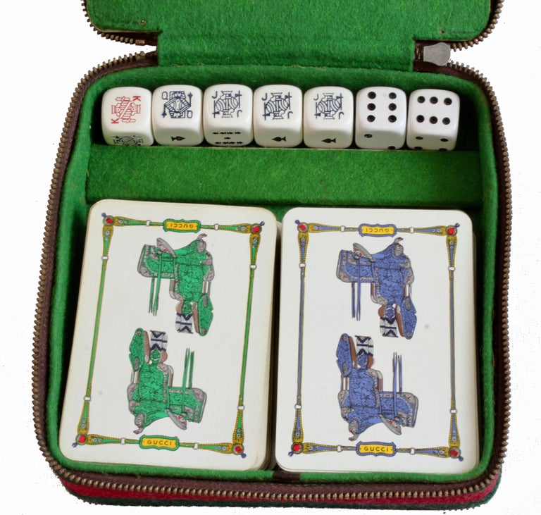 Gucci set vintage board games cards and dice Sherry line