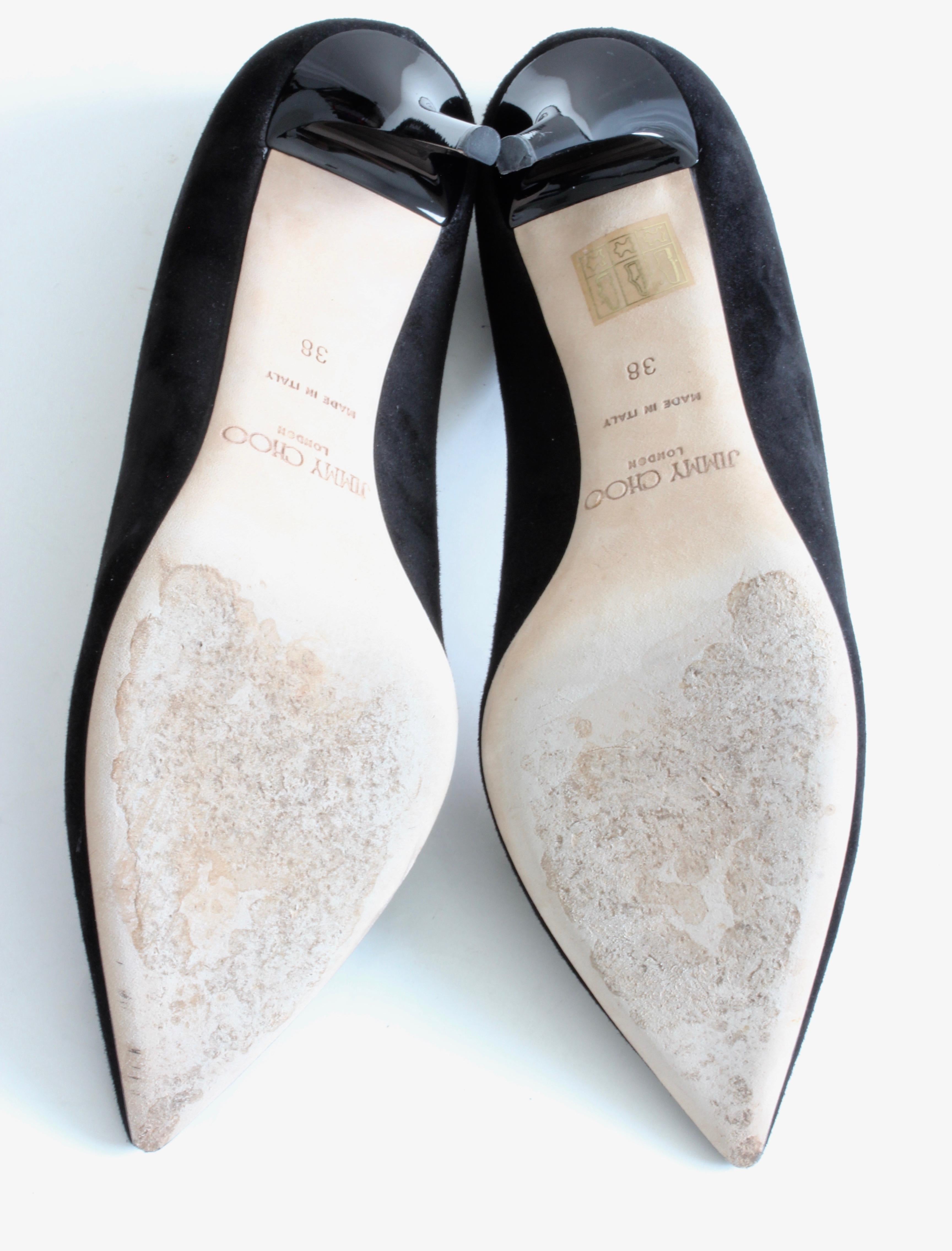Jimmy Choo Heels Black Stiletto Pumps 247 Alia Suede Leather with Box 4