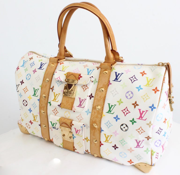Keepall leather travel bag Louis Vuitton Multicolour in Leather - 22077040