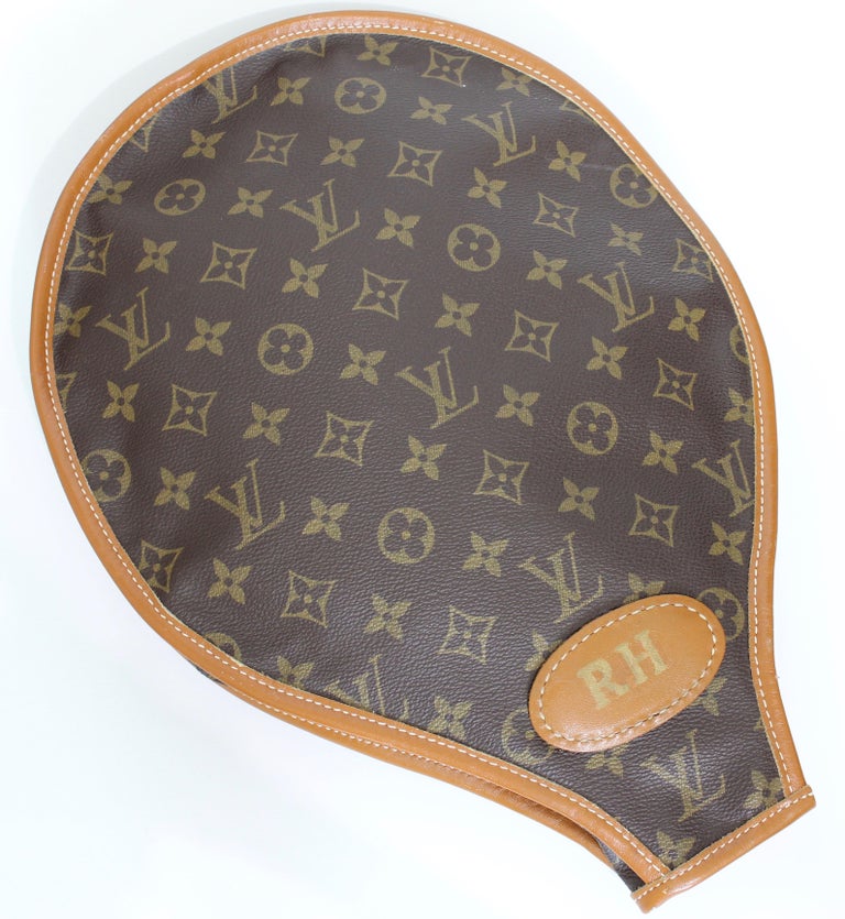 Vintage Louis Vuitton Monogram Canvas Tennis Racket Cover French Company Rare For Sale at 1stdibs