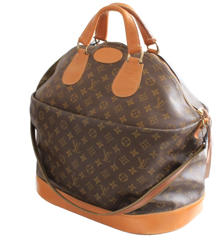Louis Vuitton Brown Canvas Carryall Men's Women's Top Handle Travel Tote Bag  For Sale at 1stDibs