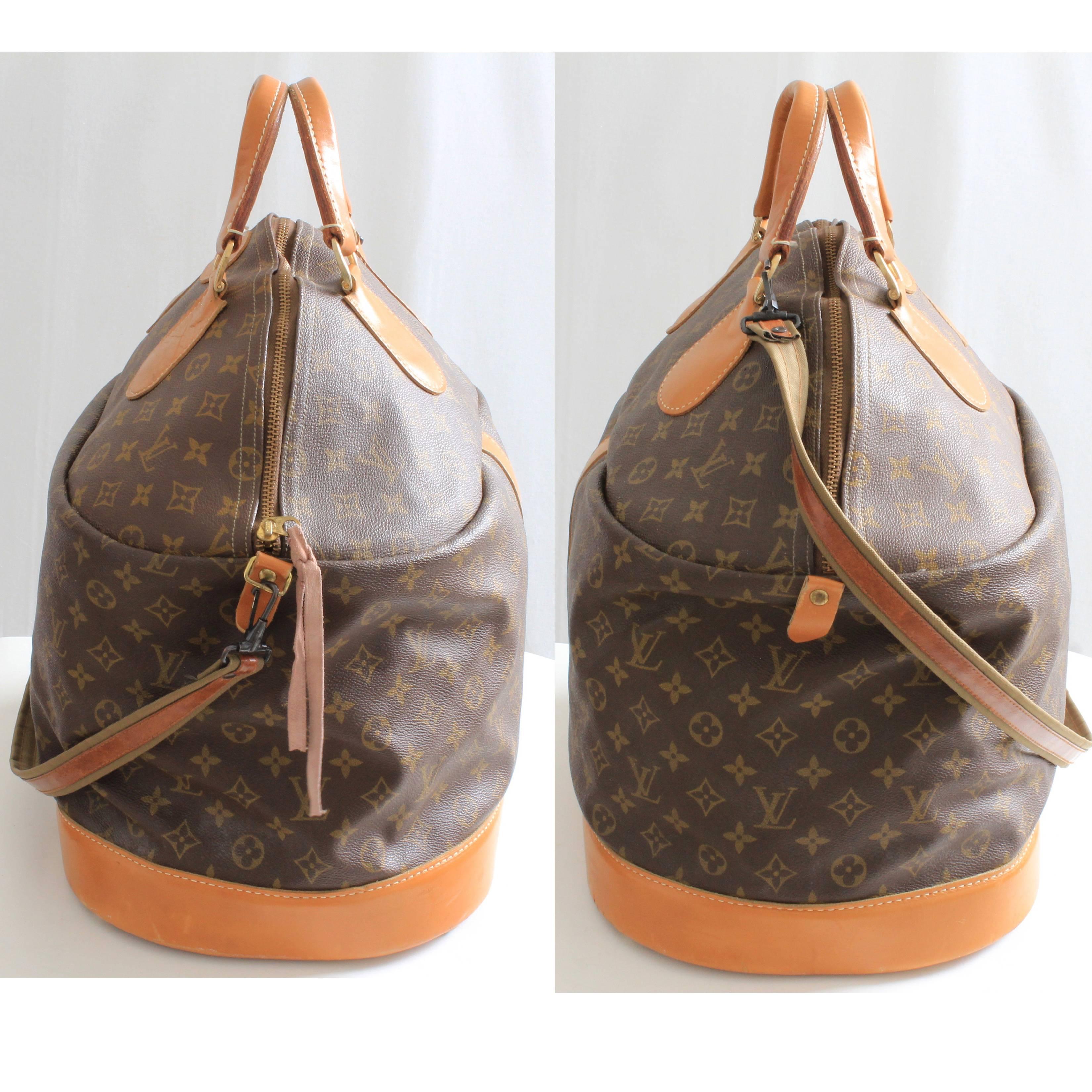 Louis Vuitton By The French Company Large Steamer Bag Monogram Travel Tote 1970s In Good Condition In Port Saint Lucie, FL