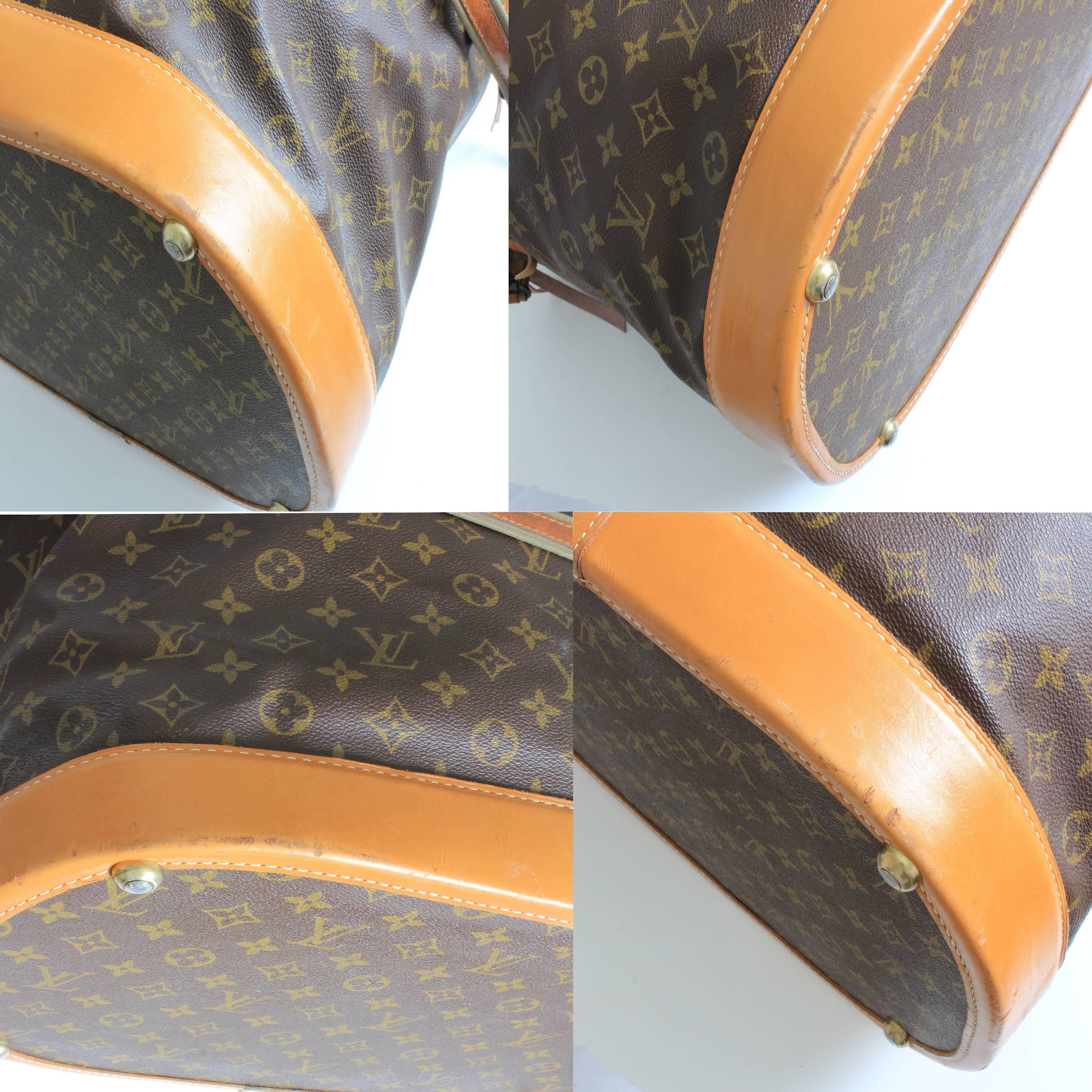 Louis Vuitton By The French Company Large Steamer Bag Monogram Travel Tote 1970s 6