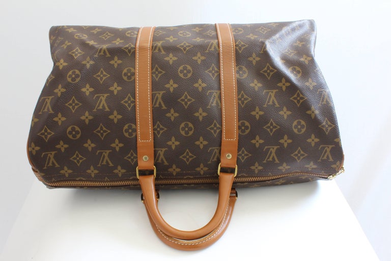Louis Vuitton Monogram Keepall 45 Duffle Bag Carry On Leather Metal  ref.307833 - Joli Closet