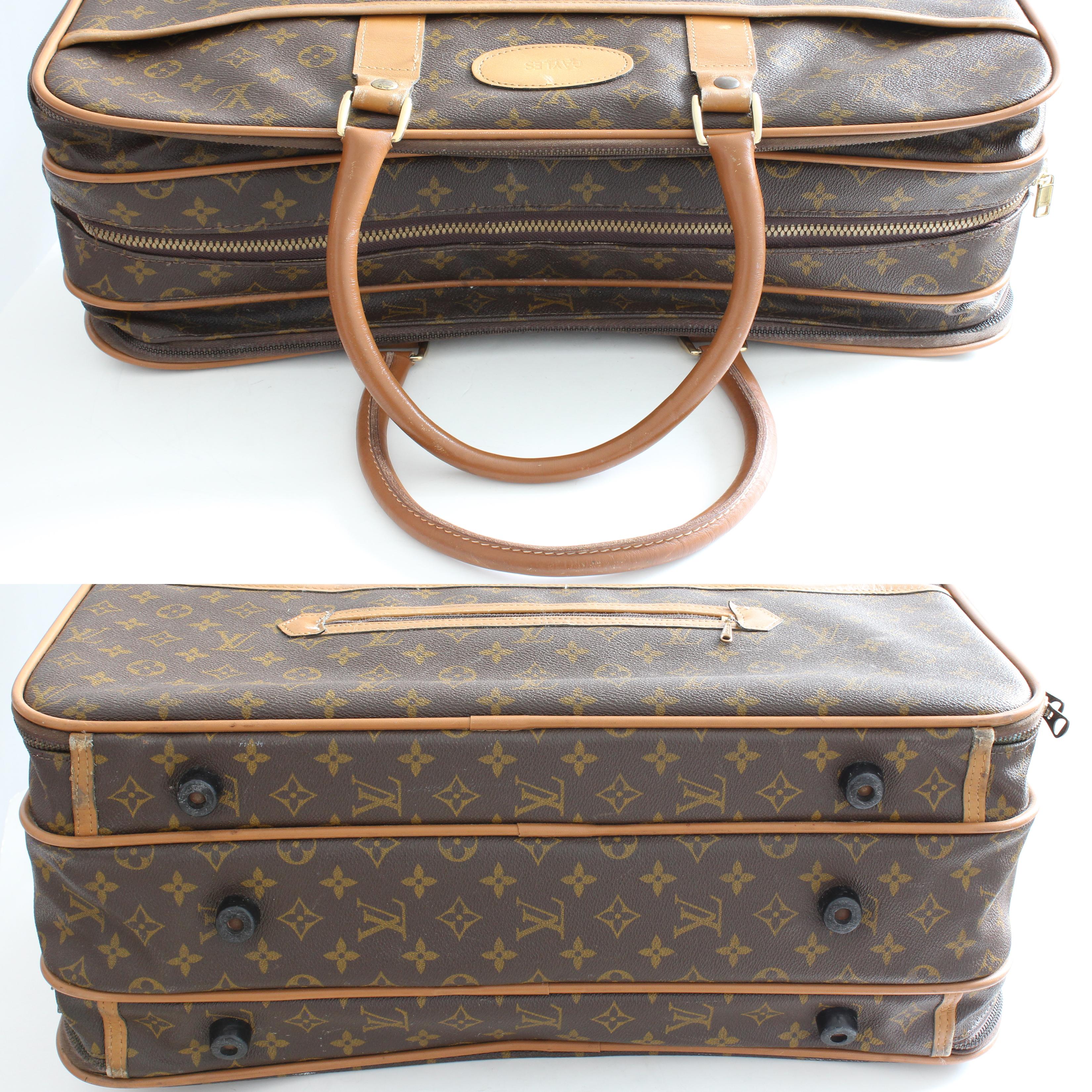 Louis Vuitton Soft Sided Suitcase Luggage Monogram Weekender Carry All Bag Saks  In Good Condition In Port Saint Lucie, FL