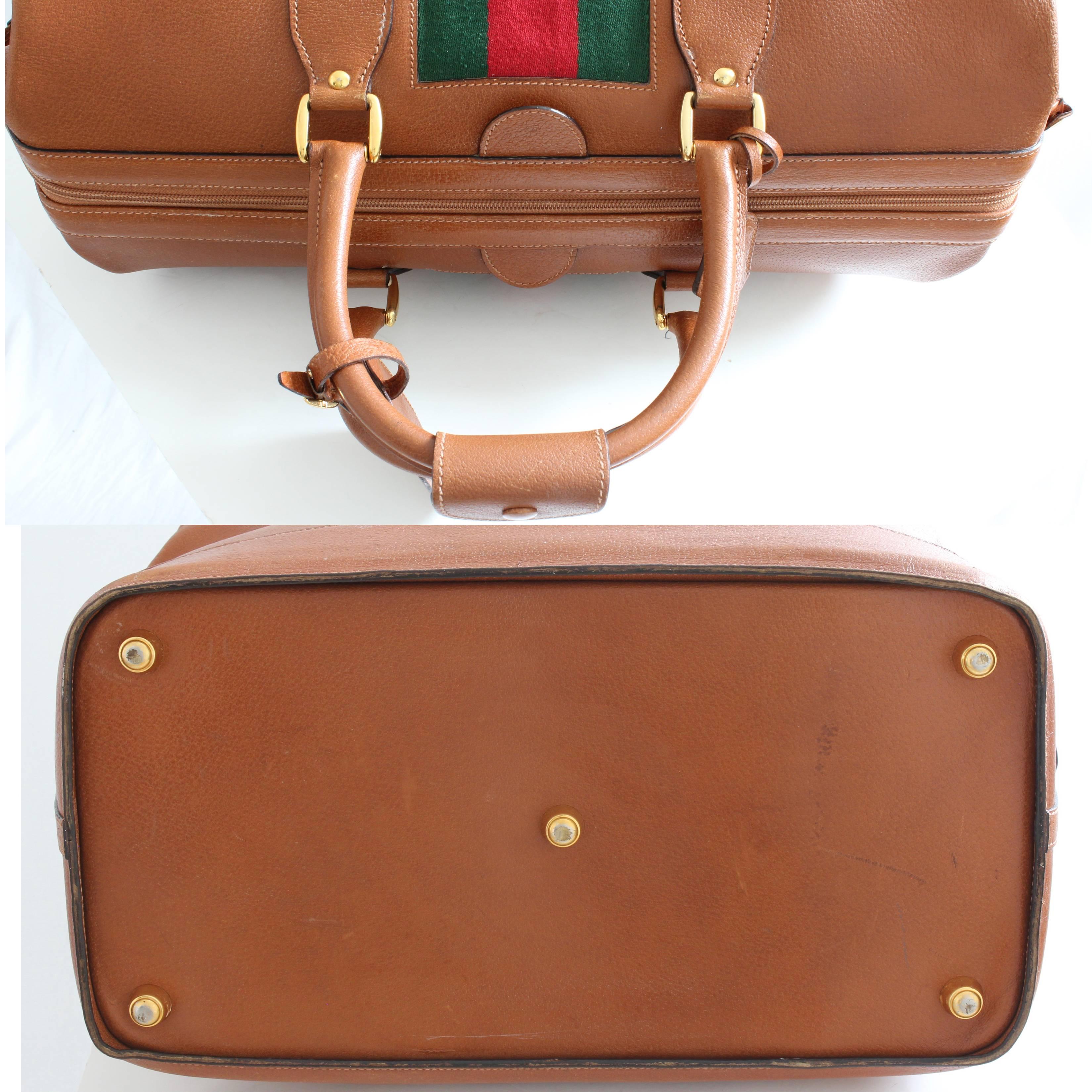 Women's or Men's Rare Gucci Saddle Leather Doctors Bag Duffel 50cm Weekender Luggage Vintage 