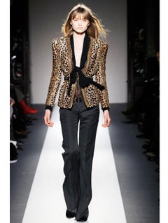 A/W 2010 Balmain by Christophe Decarnin leopard pony hair metal chain jacket