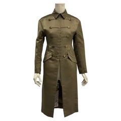 2000s Louis Vuitton by Marc Jacobs Napoleon military silk trench coat