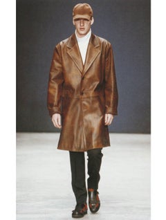 F/W 2002 Prada runway distressed leather trench coat
