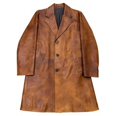 F/W 2002 Prada runway distressed leather trench coat