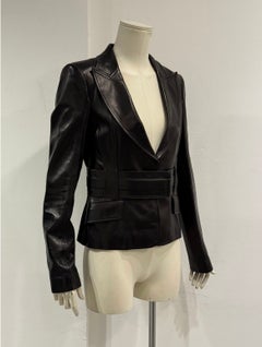 F/W 2003 Gucci by Tom Ford corset belted leather jacket