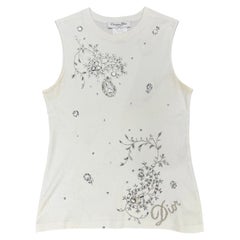 S/S 2004 Christian Dior by John Galliano embellished logo top