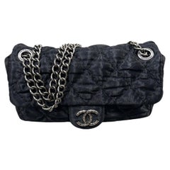 2009-2010 Chanel Single Flap chain satin bag