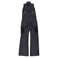 S/S 2003 Dolce & Gabbana linen utility parachute cargo jumpsuit